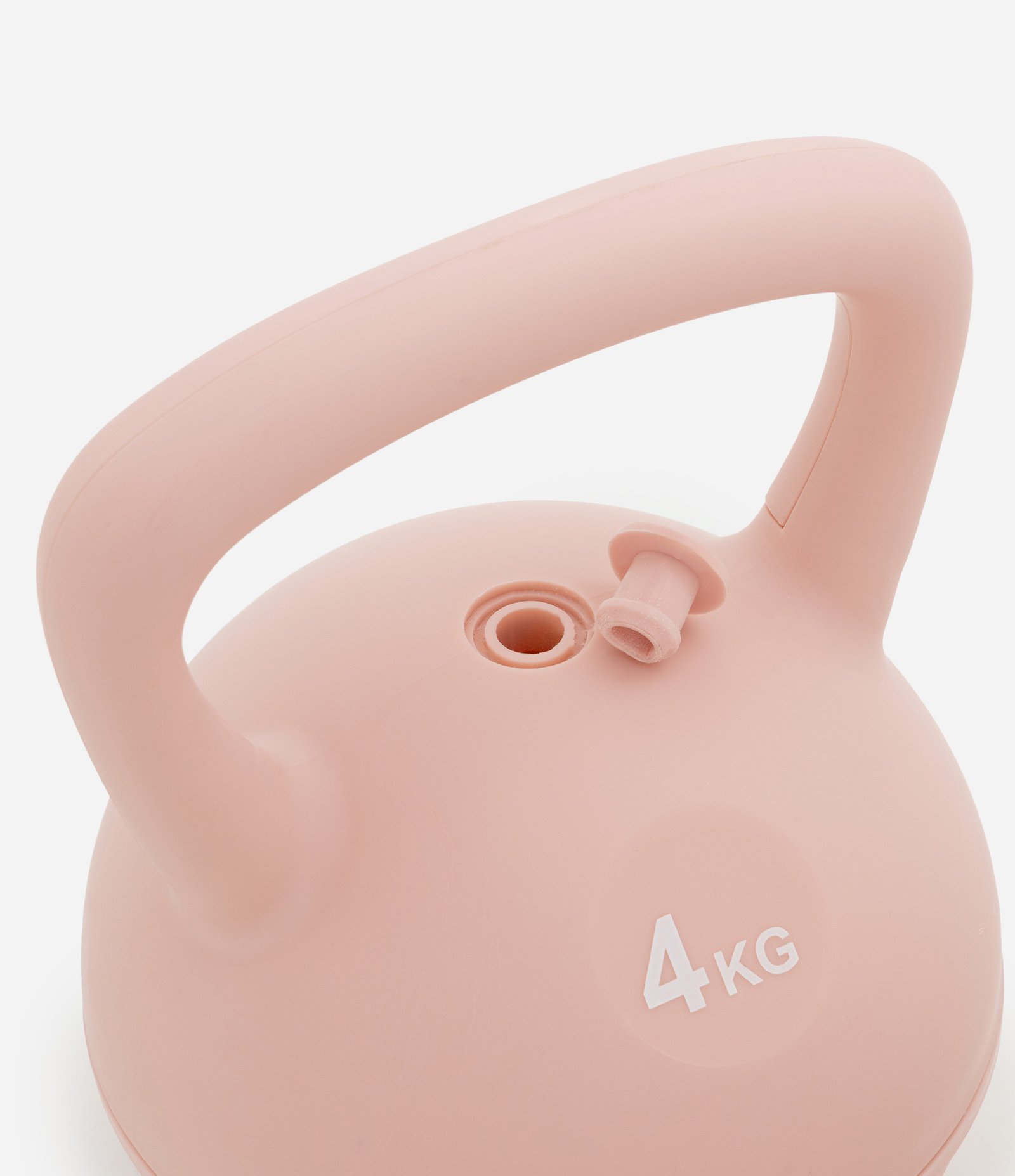 Kettlebell Arredondado em Plástico 4kg Rosa 4