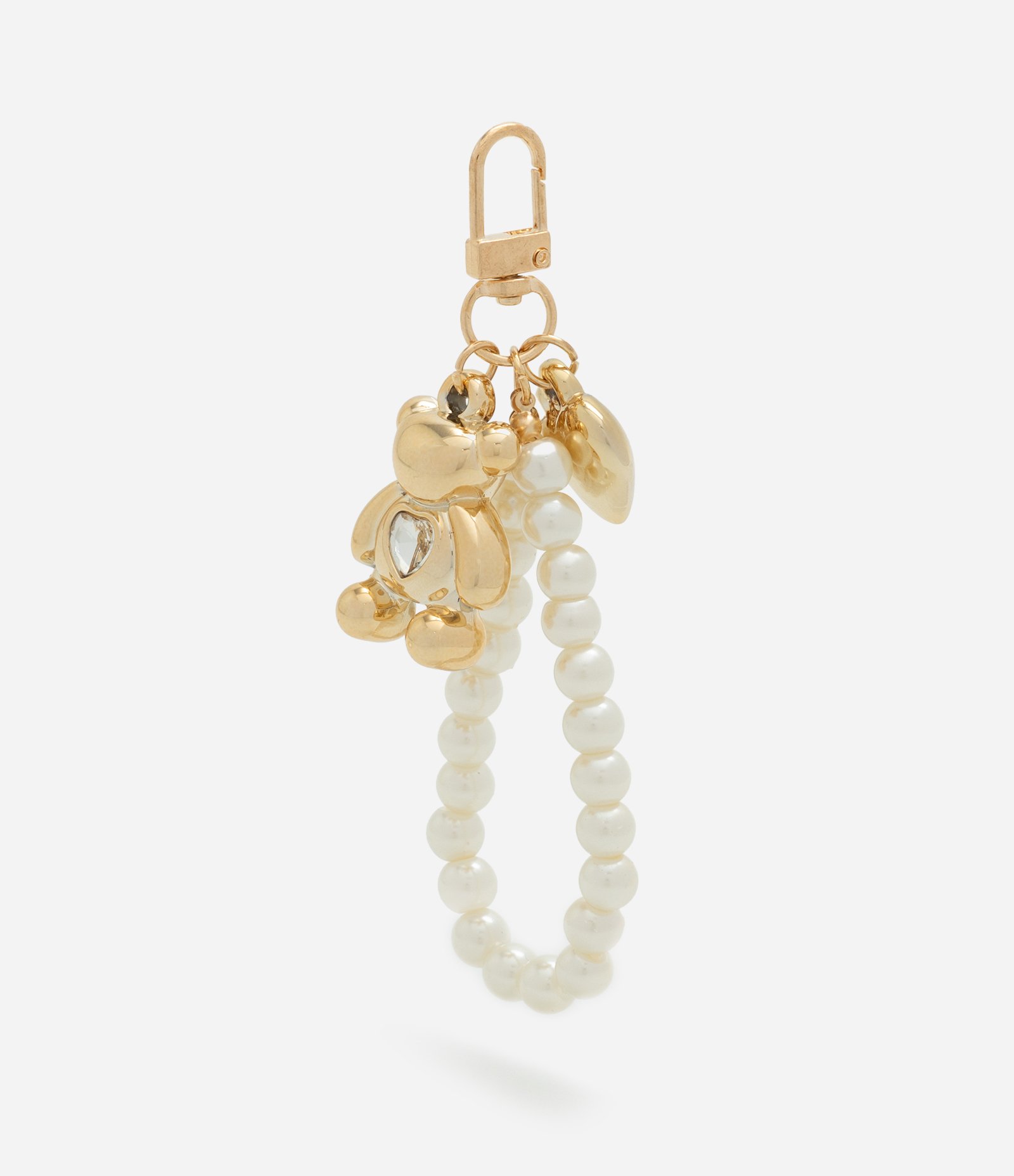Chaveiro com Pérolas e Ursinhos Dourado 3