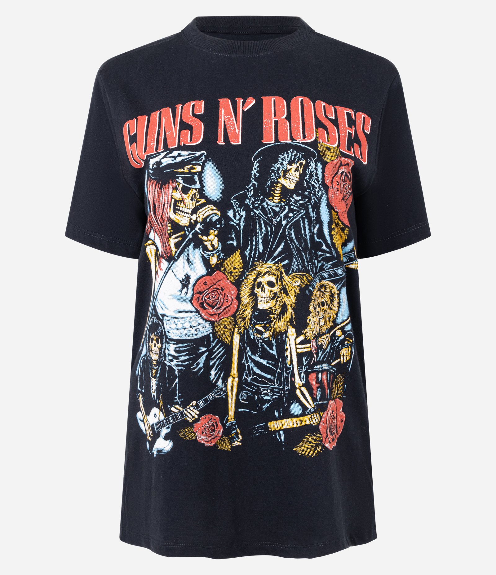 Camiseta em Algodão com Estampa Guns N’ Roses Preto 5