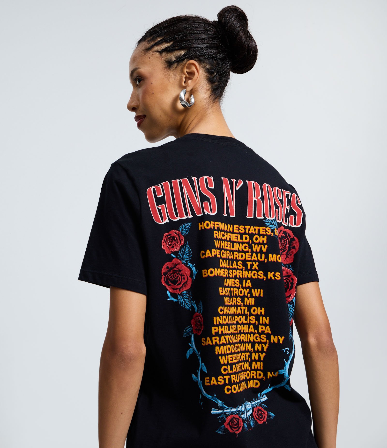 Camiseta em Algodão com Estampa Guns N’ Roses Preto 1