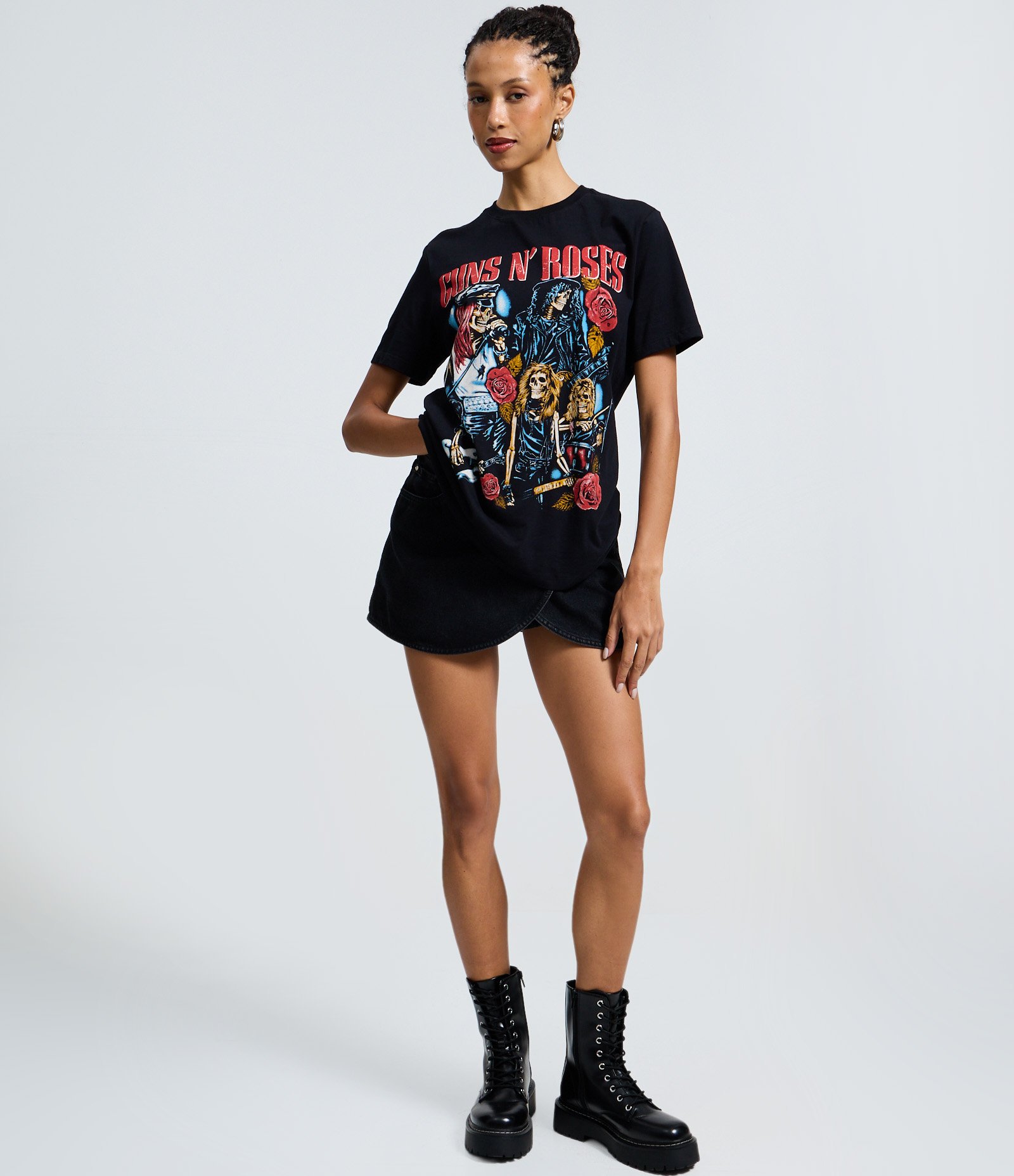 Camiseta em Algodão com Estampa Guns N’ Roses Preto 2
