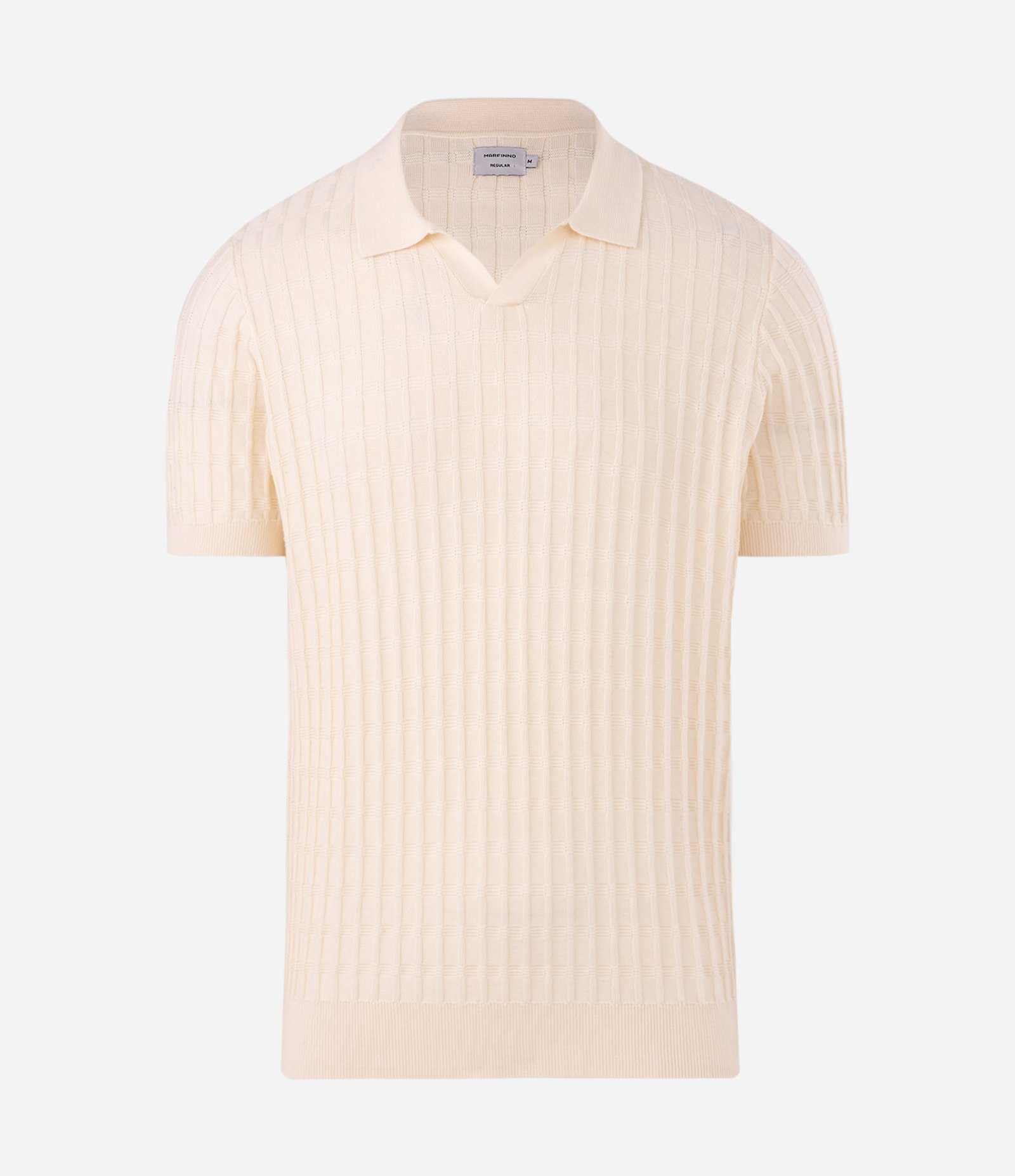 Polo Texturizada Retangular Algodão Off White 6