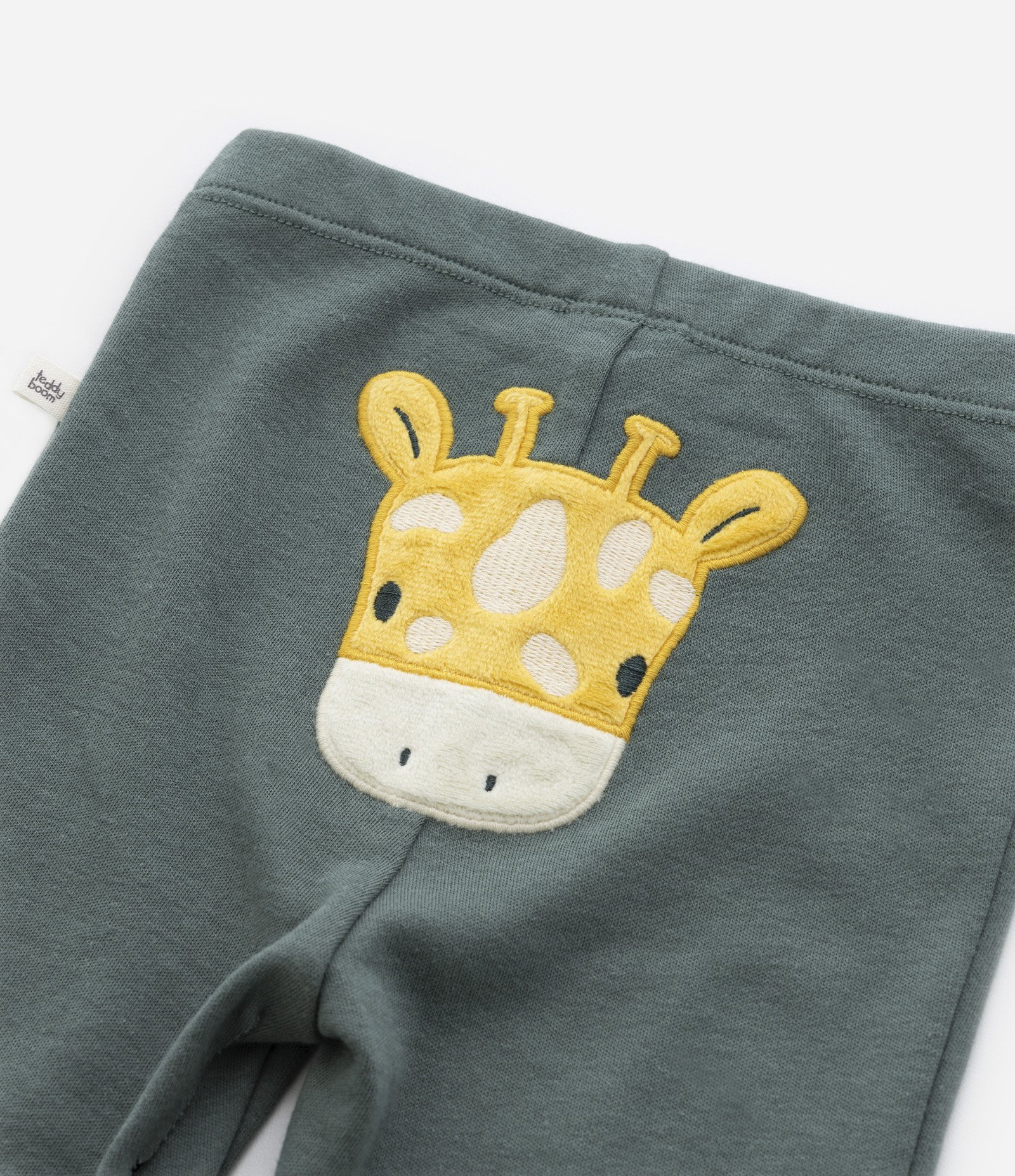 Conjunto Infantil Body Listrado e Calça com Estampa Girafa – Tam RN a 18 Meses Off White/Verde 9