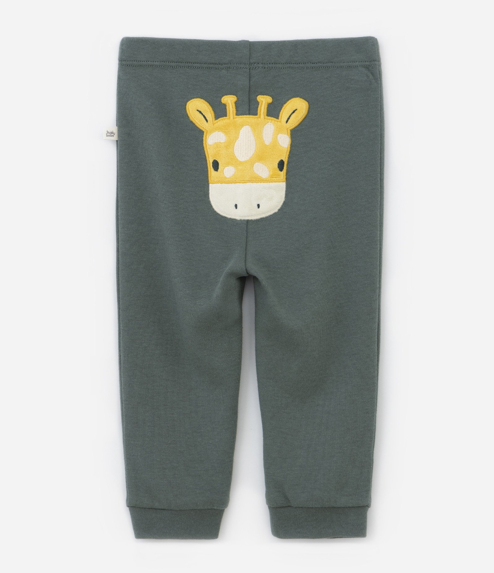 Conjunto Infantil Body Listrado e Calça com Estampa Girafa – Tam RN a 18 Meses Off White/Verde 3