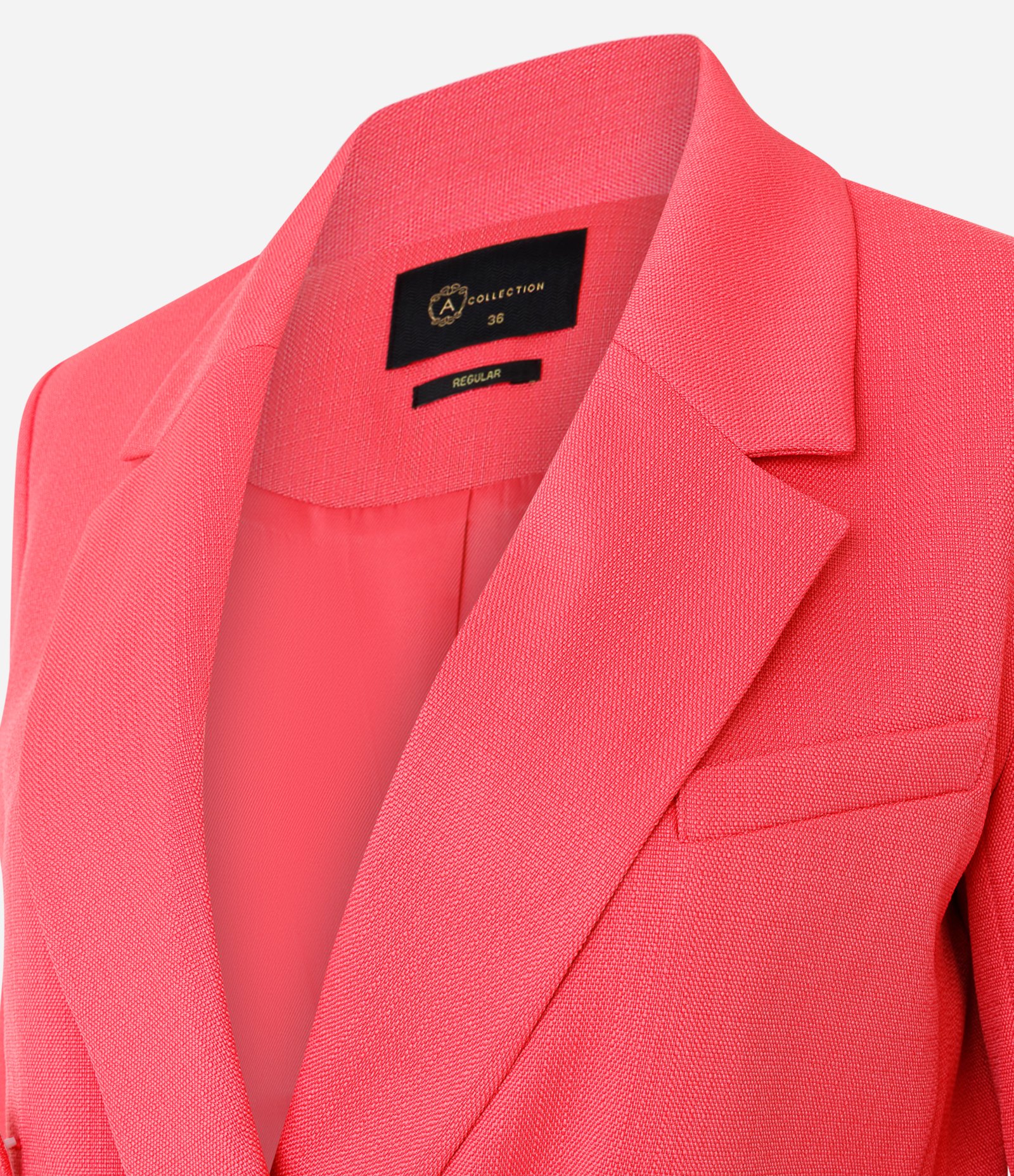 Blazer Transpassado com Botões Forrados Rosa 2