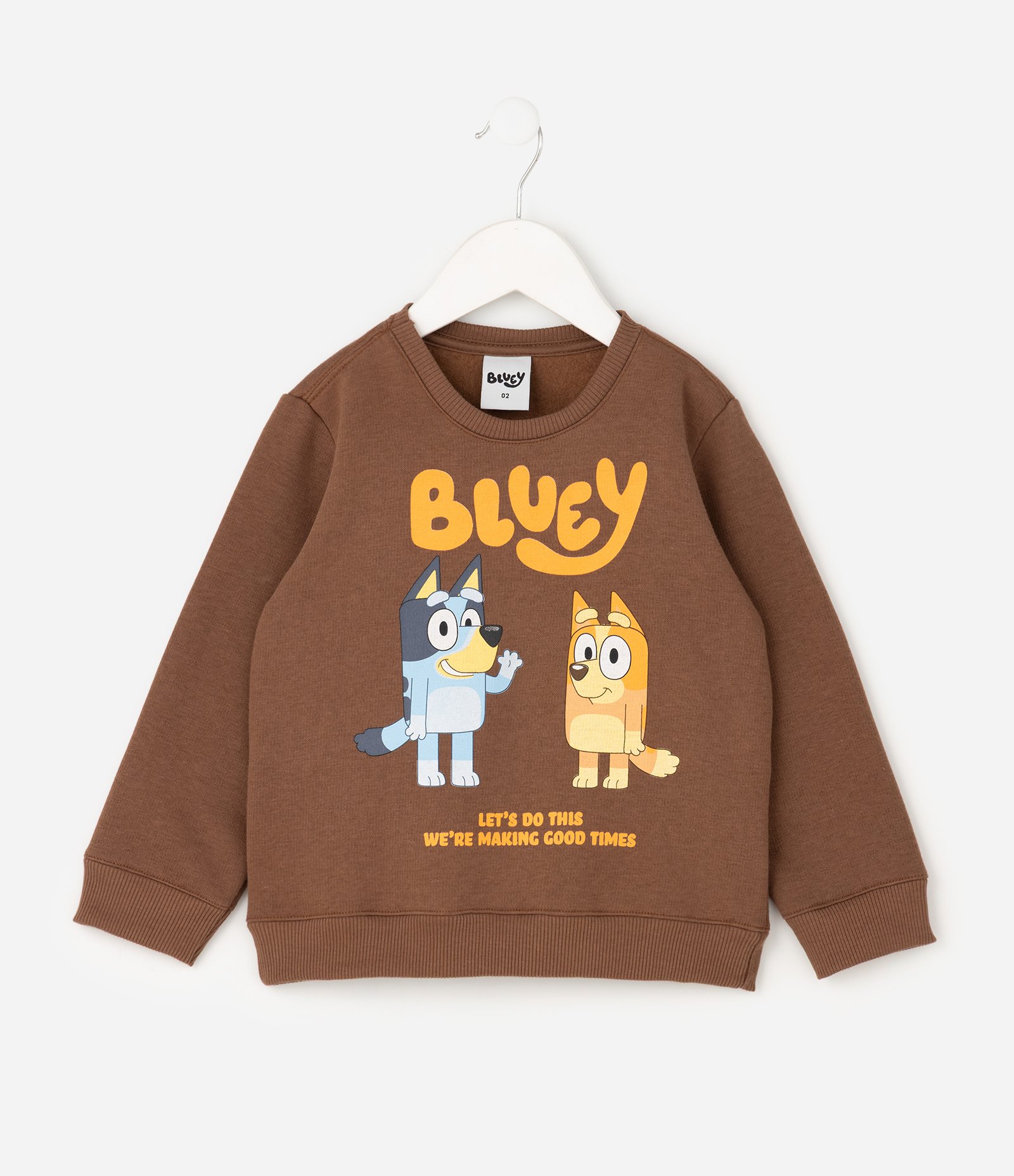 Casaco Infantil em Moletom com Estampa Bluey e Bingo – Tam 2 a 6 Anos Marrom 2