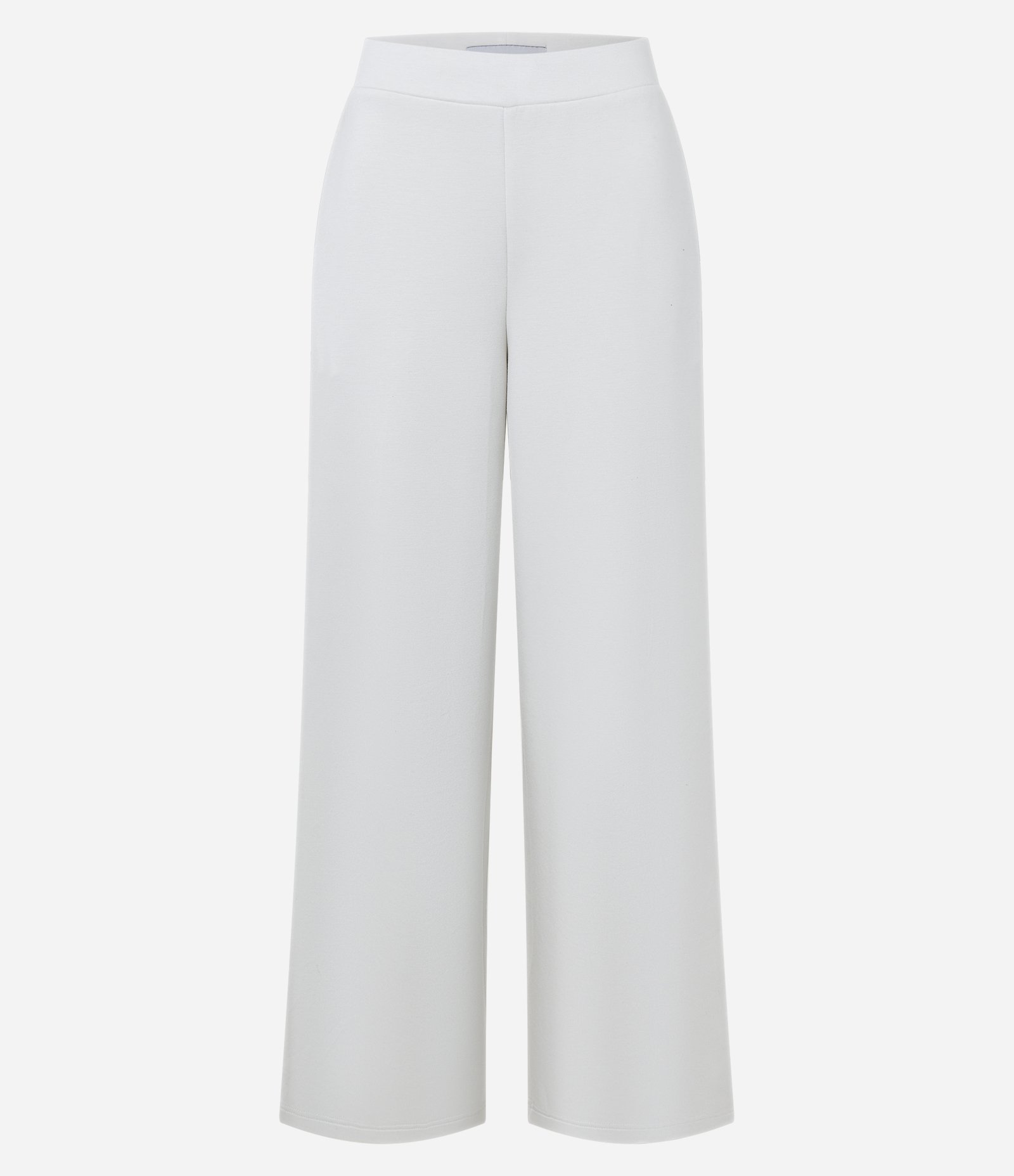 Calça Reta em Microfibra com Cintura Alta Branco 1