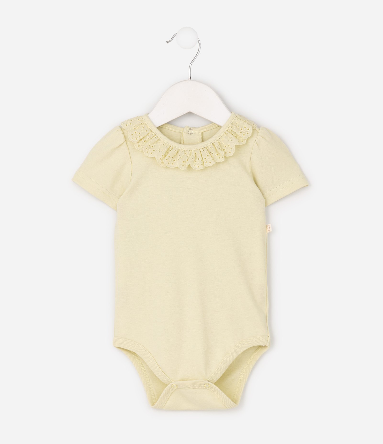 Body Infantil com Babado na Gola – Tam 0 a 18 Meses Amarelo 2