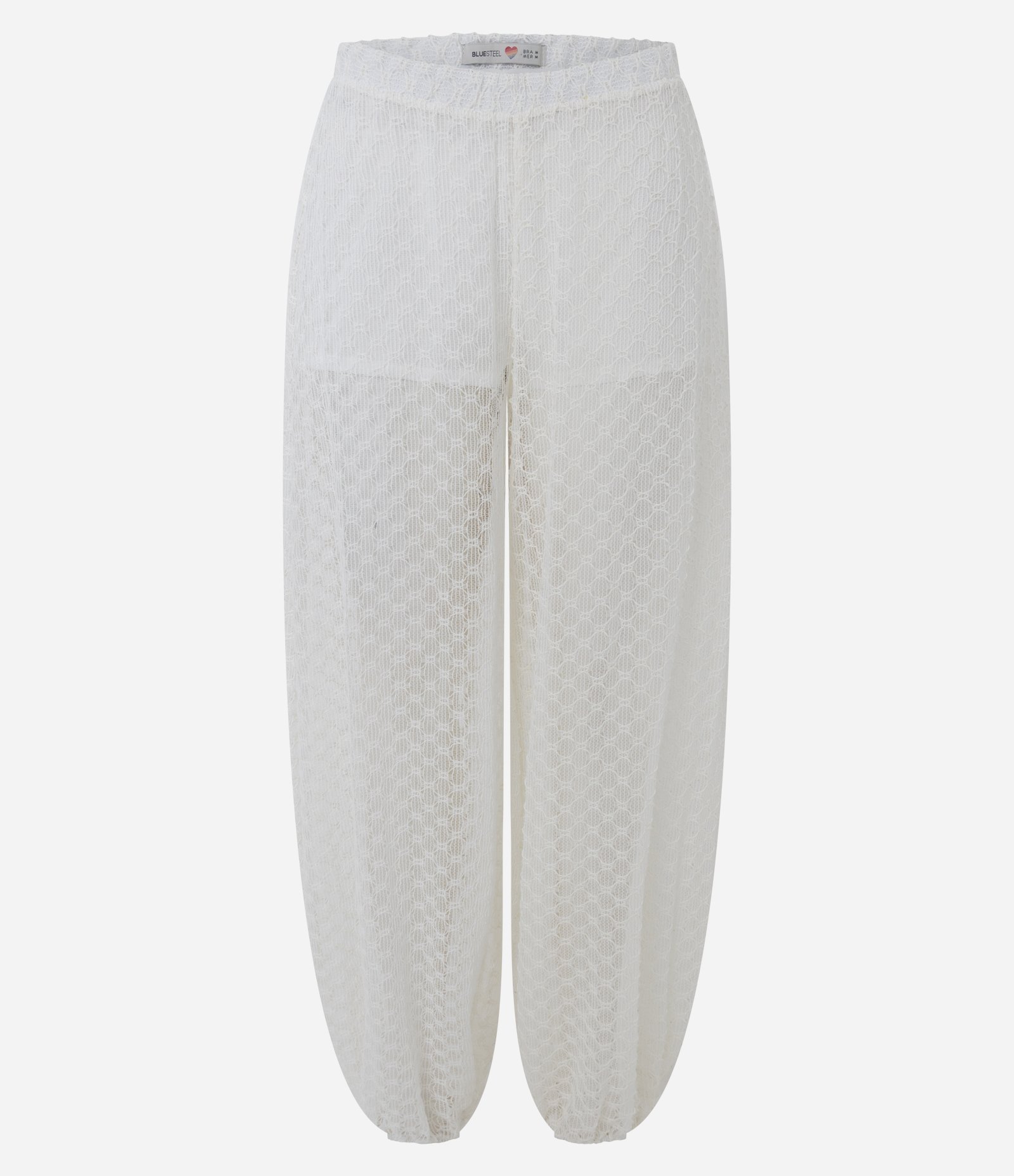 Calça Aladim em Renda com Cós Elástico Branco 1