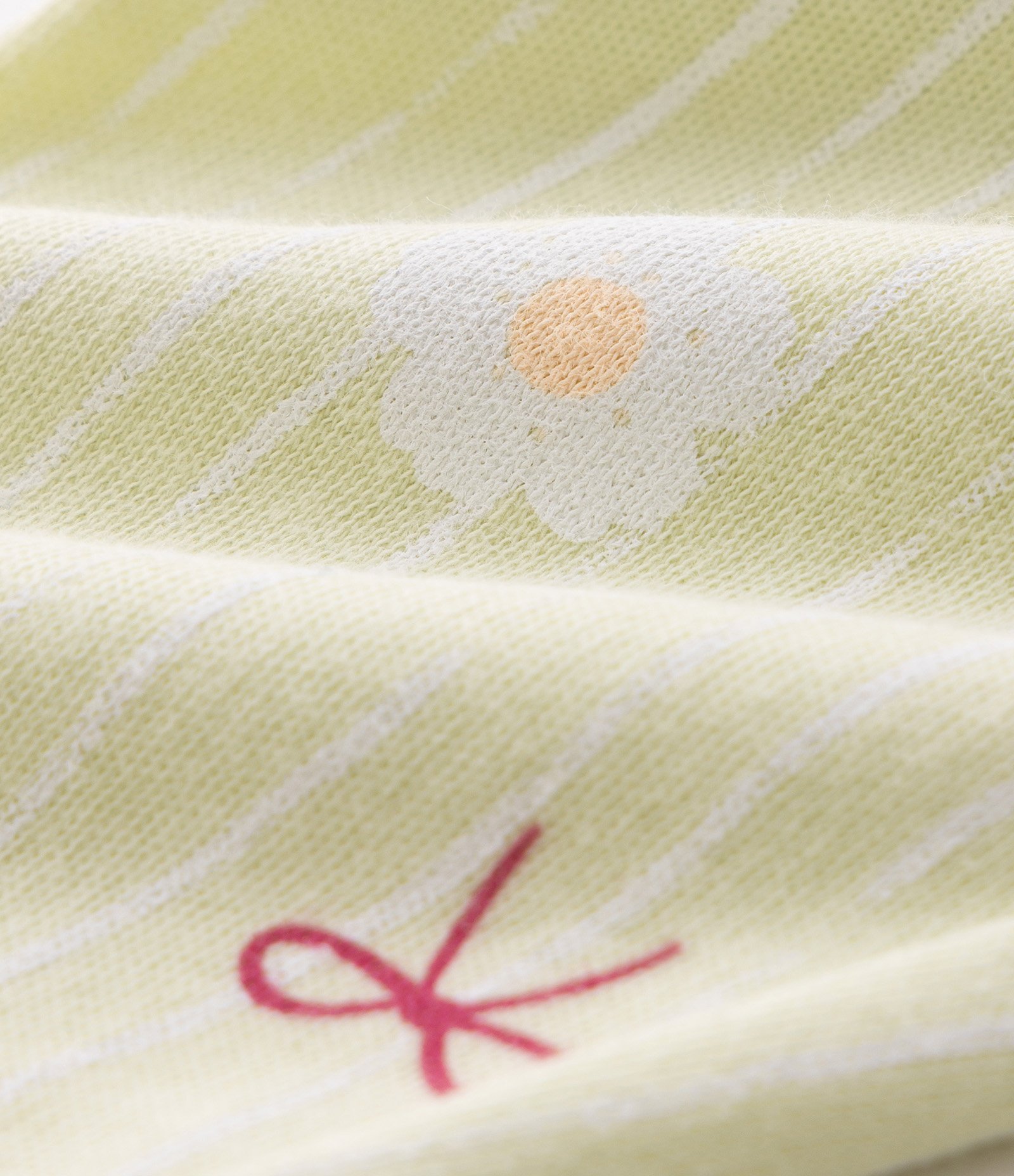 Conjunto Infantil com Estampa Floral e Bordados – Tam RN a 18 Meses Branco/Verde Claro 8
