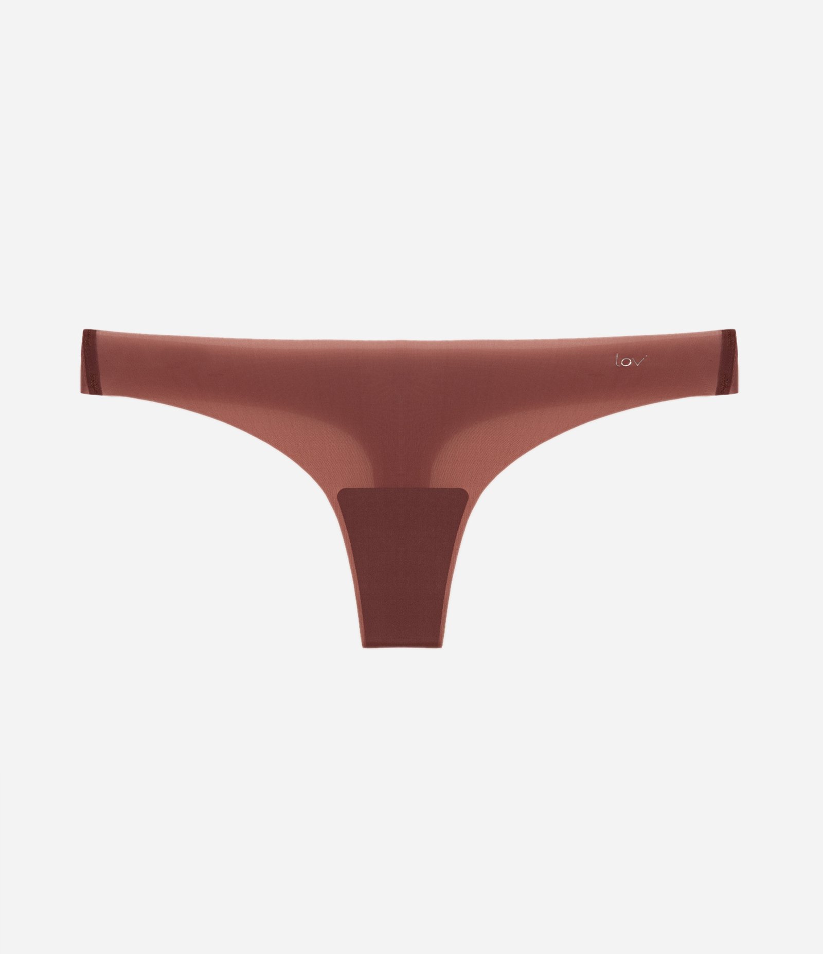 Calcinha Biquíni Fio em Microfibra Seamless Marrom 5