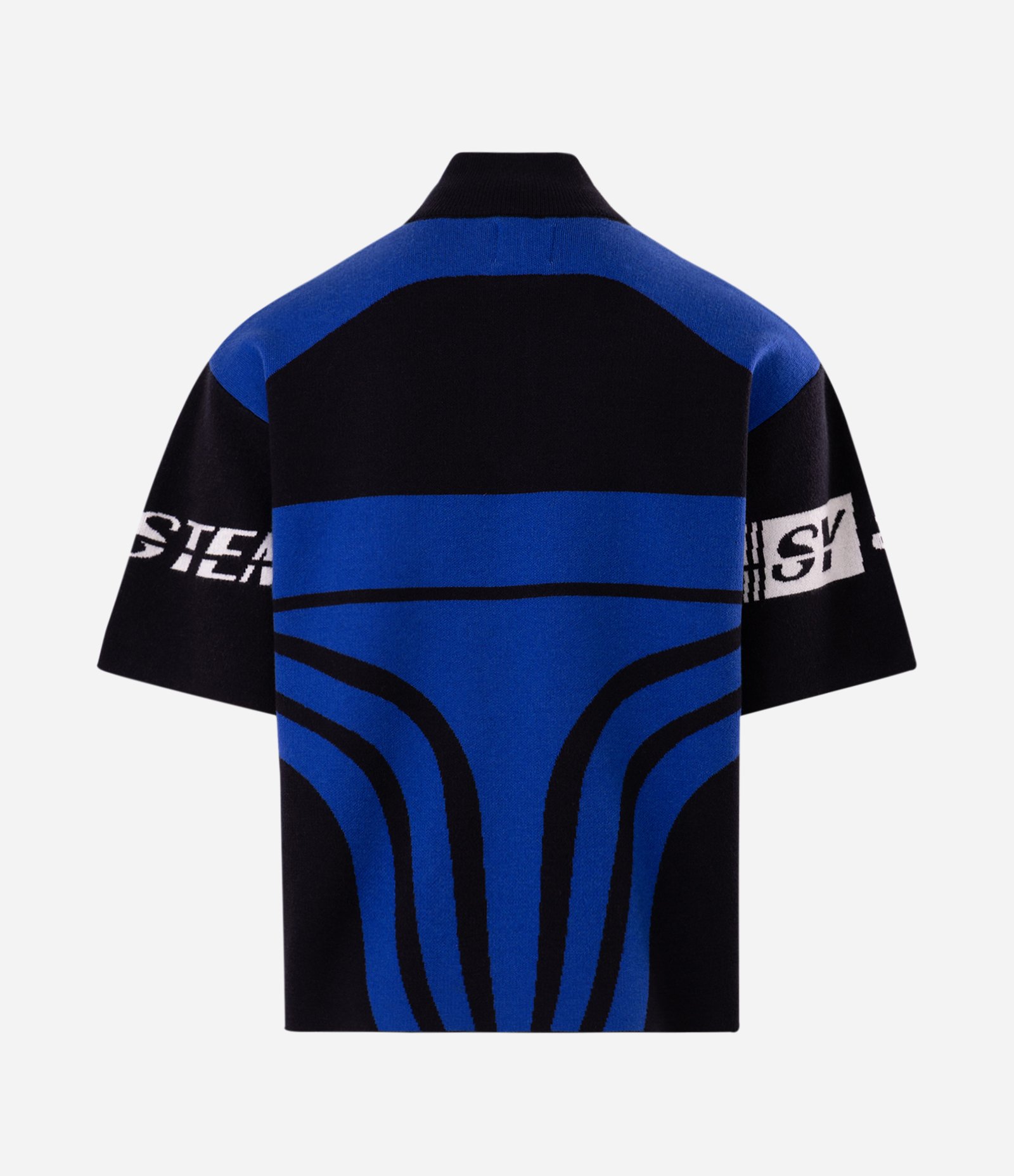 Camiseta Boxy em Tricoline com Quarter Zíper e Gola Polo Preto 6