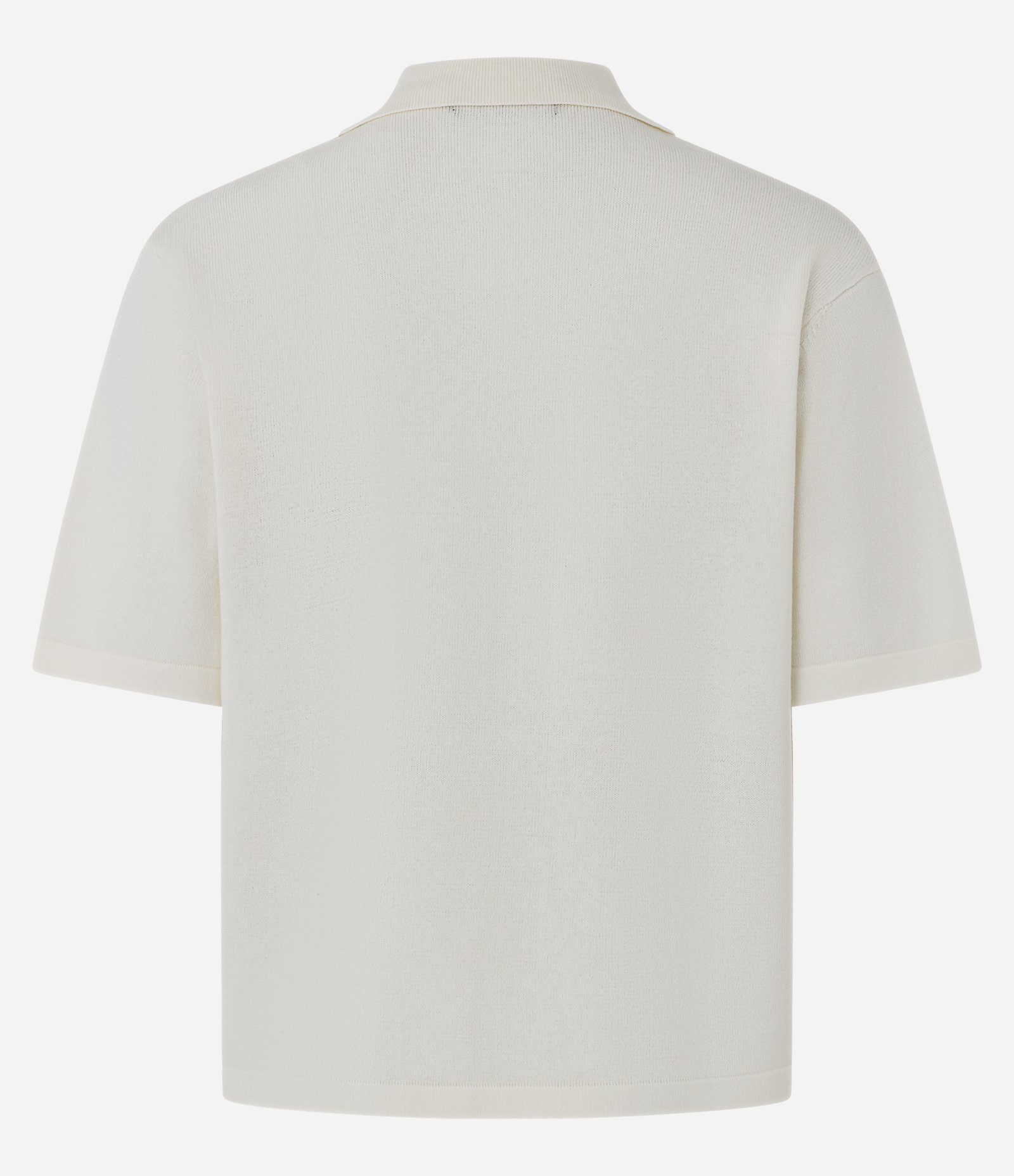 Blusa Curta em Tricô com Abotoamento Frontal Branco 3