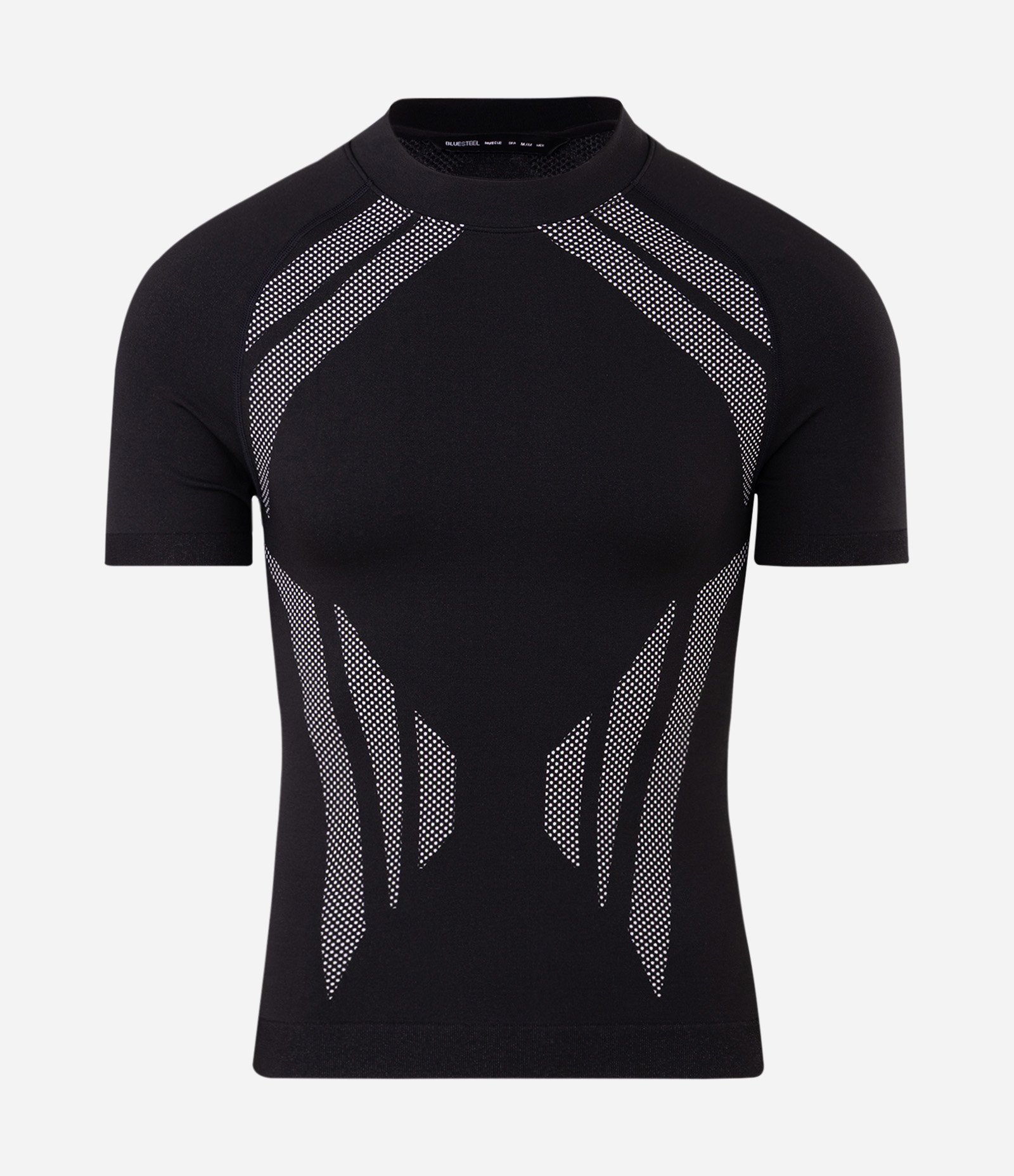 Camiseta Muscle Seamless com Perfurações Preto 1