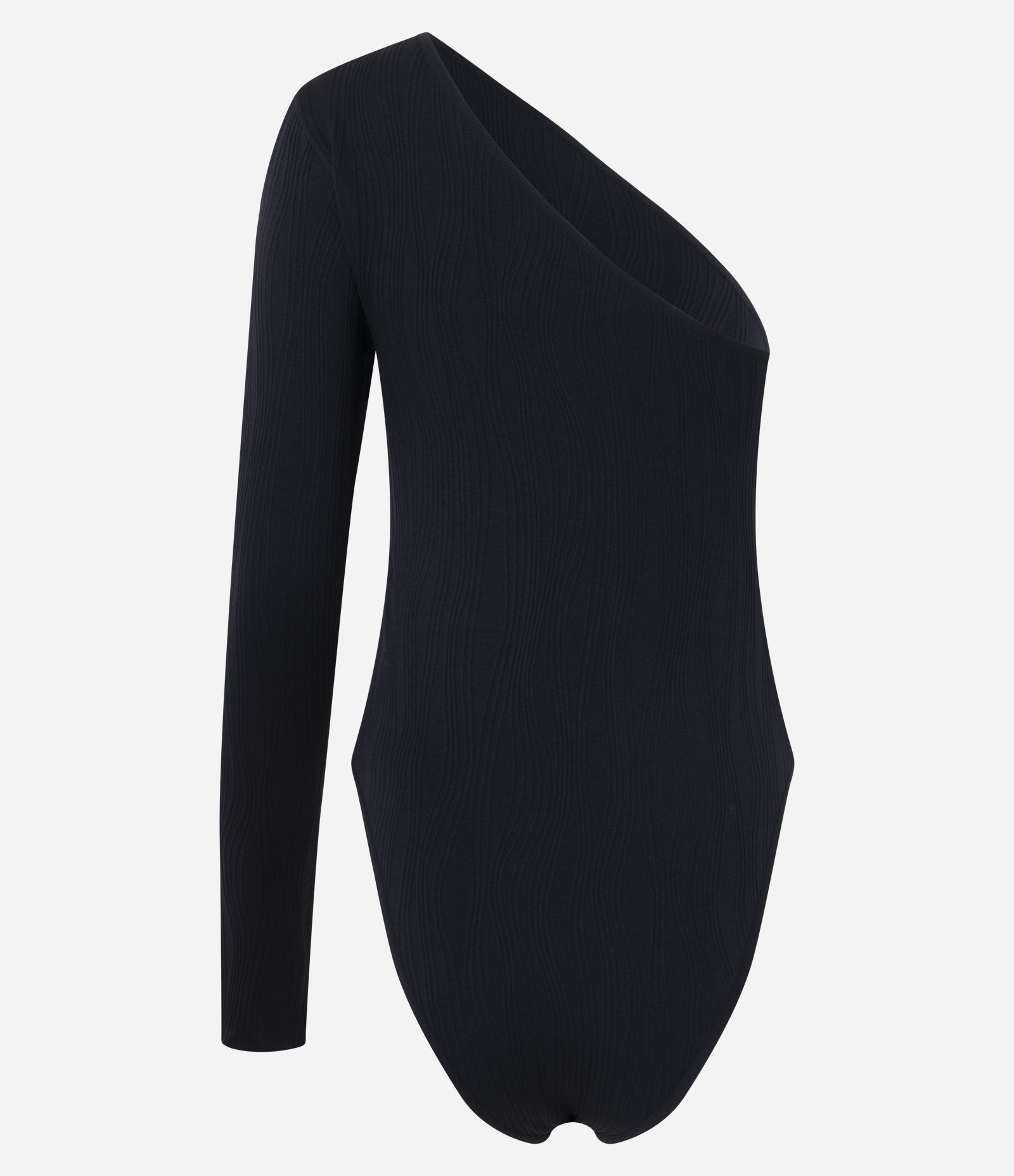 Body Seamless Ombro Único em Malha Preto 7