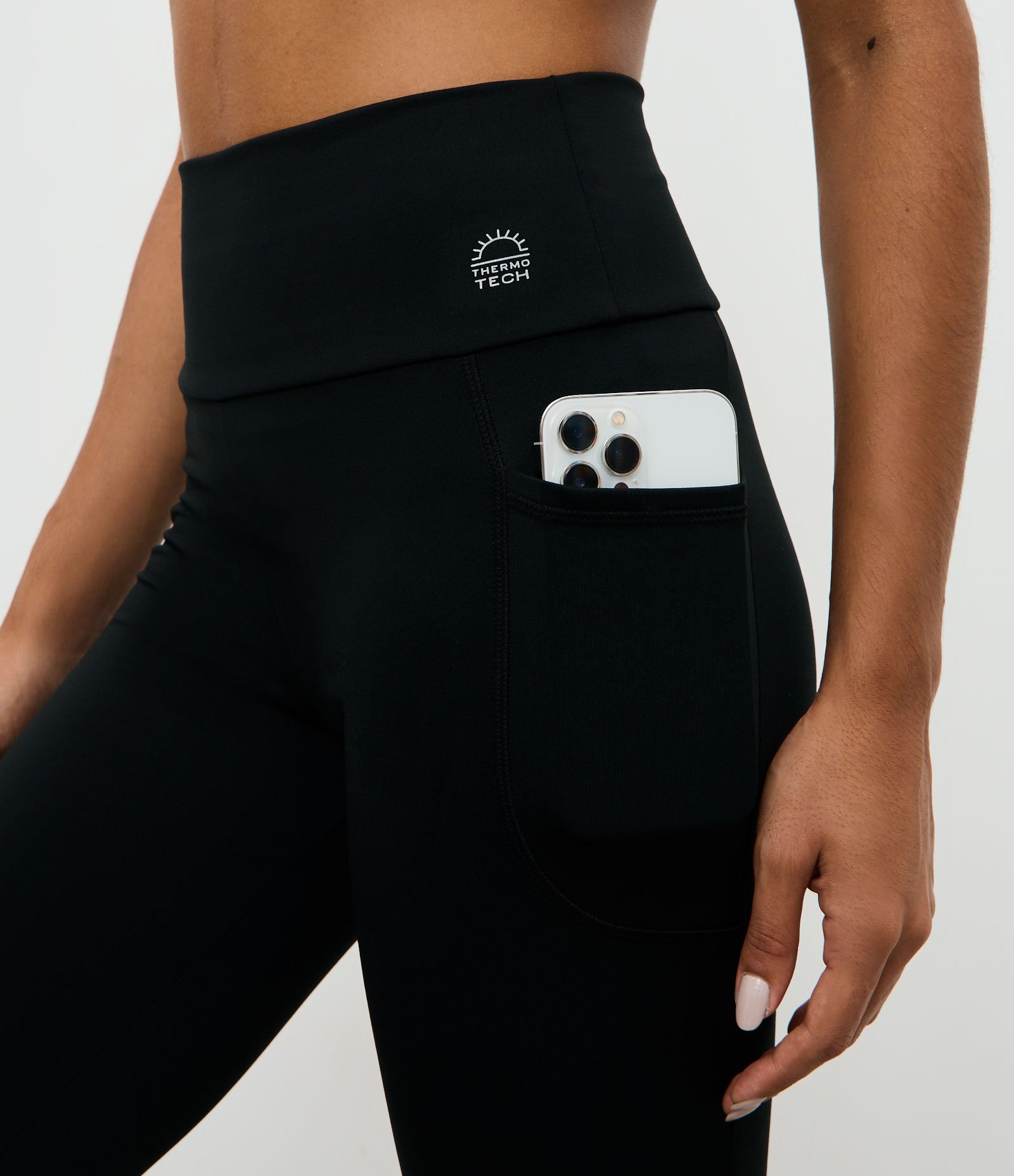 Calça Esportiva Legging Térmica com Bolso Funcional Preto 3