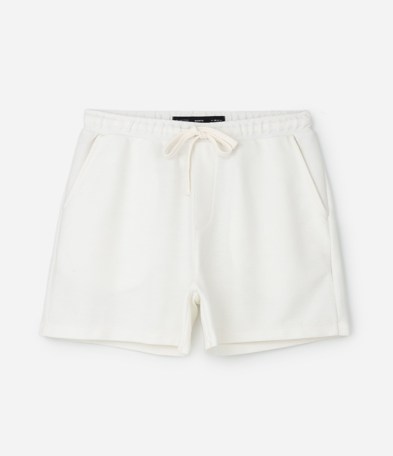 Bermuda Lisa com Textura de Moletom Branco 5