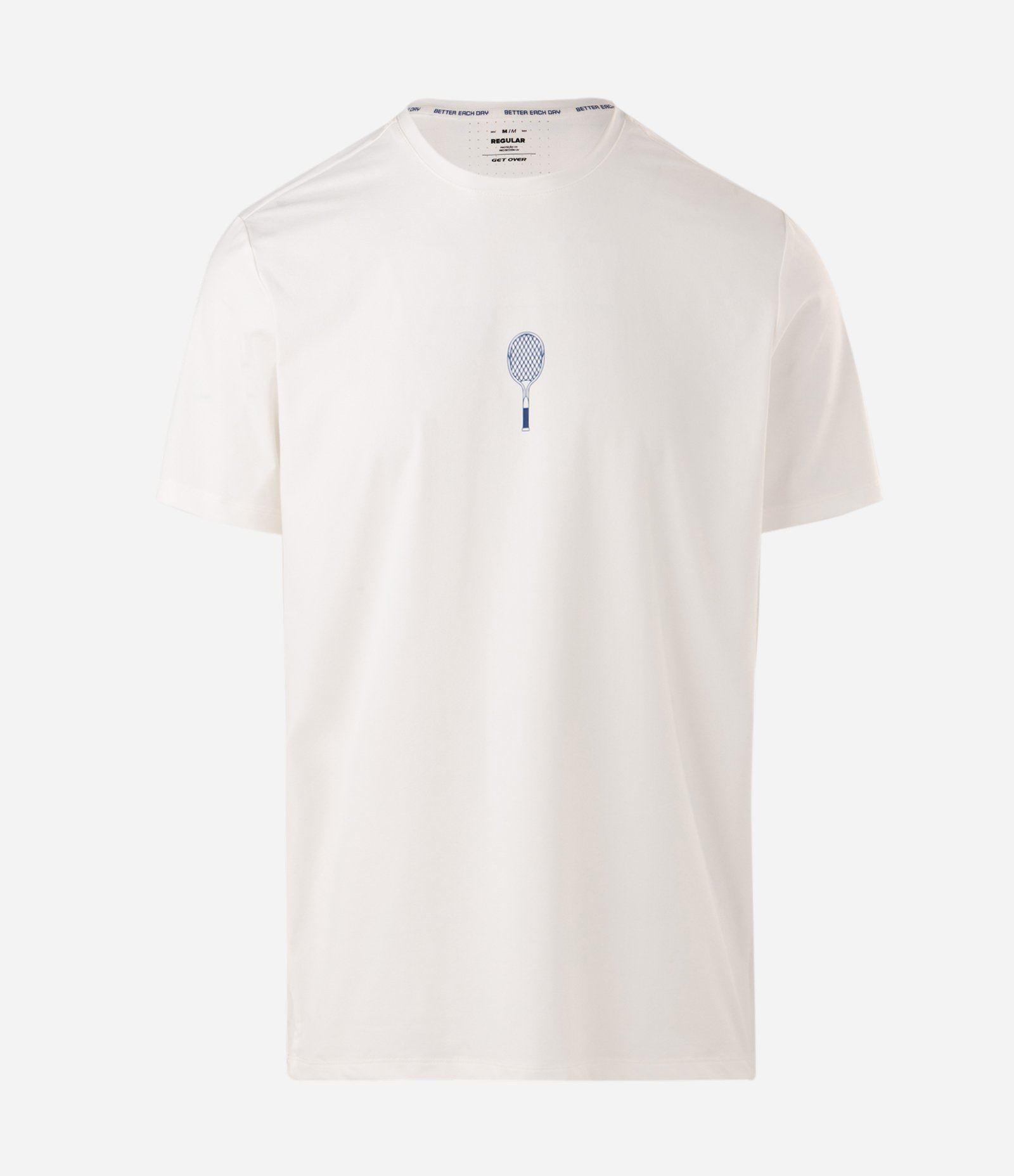 Camiseta Esportiva Dry em Poliamida com Laser Cut Off White 5