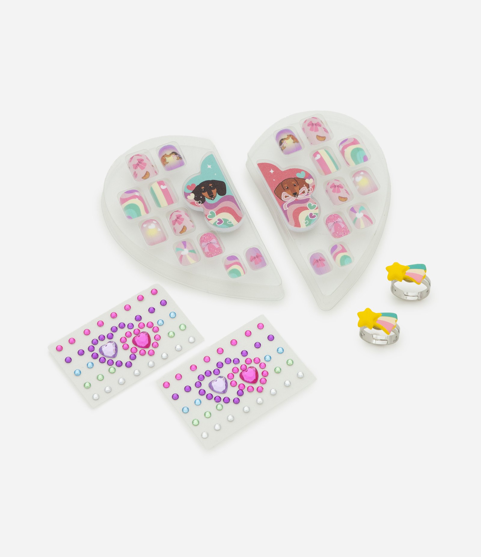 Kit de Unhas Postiças + Adesivos Salsicha Alchemia U 1