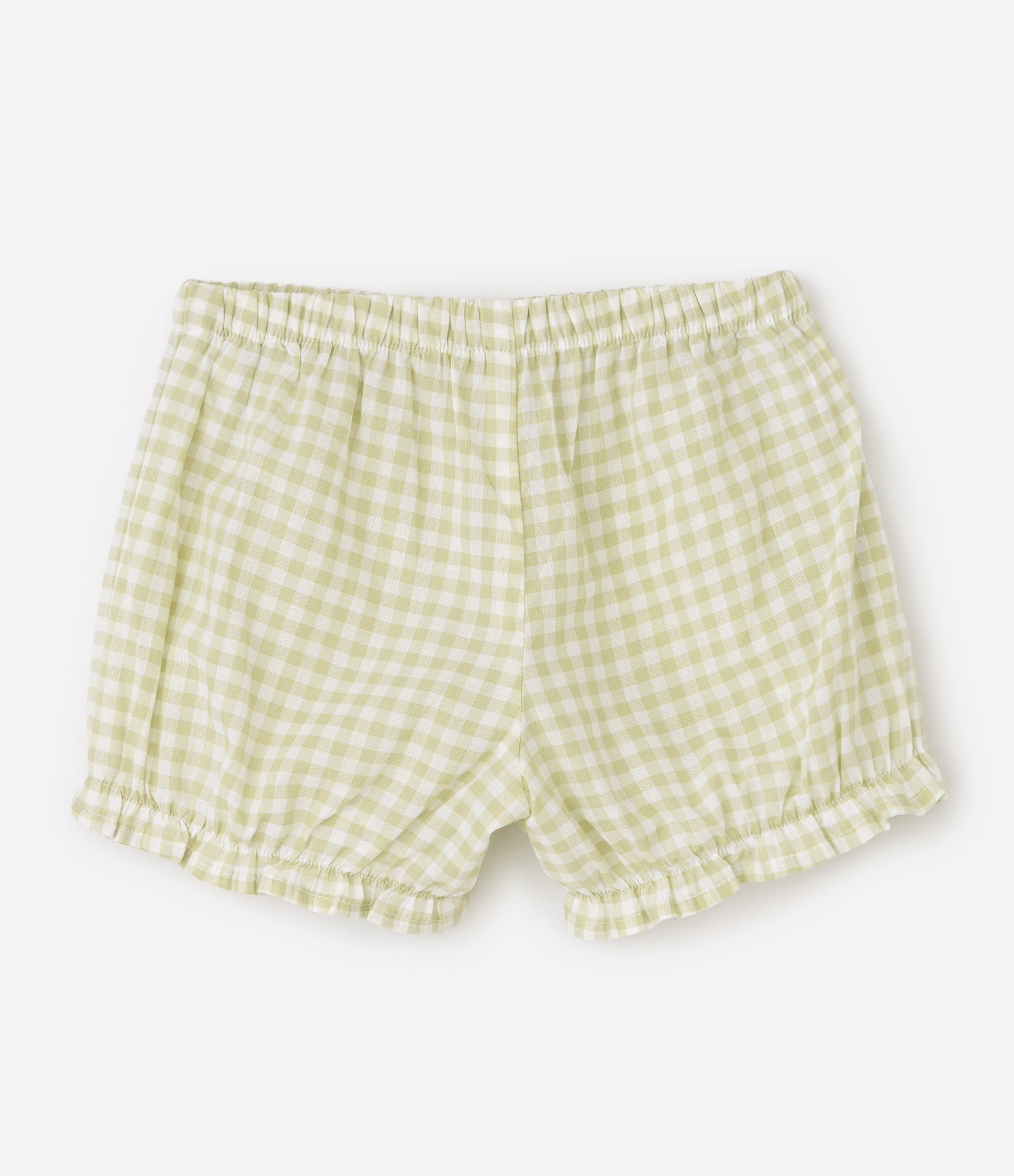 Conjunto Bebê Bata Bordada e Short Vichy - Tam 3 a 18 Meses Branco 7