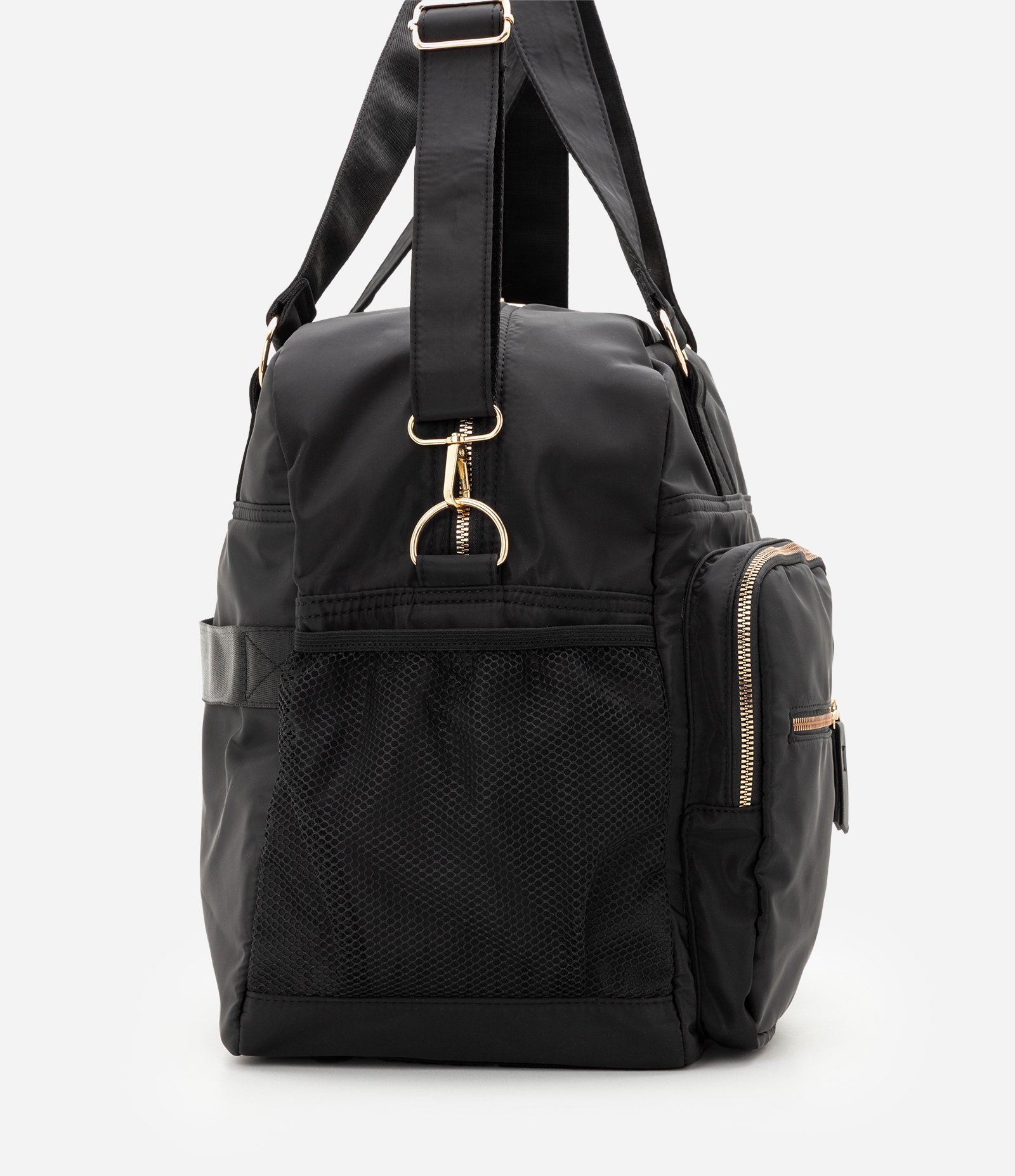 Bolsa Grande com Bolsos Frontais e Alças Duplas Preto 2