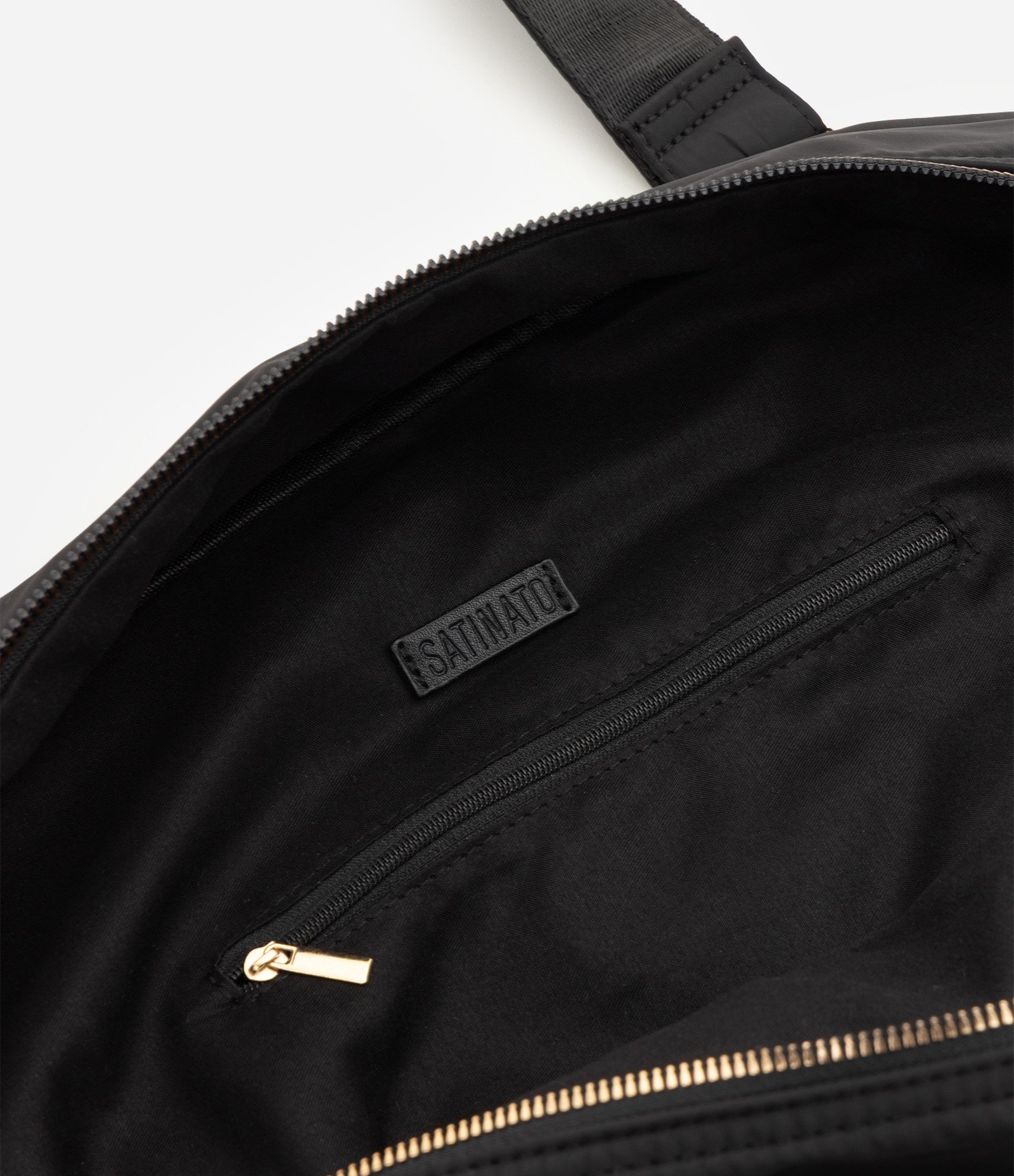 Bolsa Grande com Bolsos Frontais e Alças Duplas Preto 5