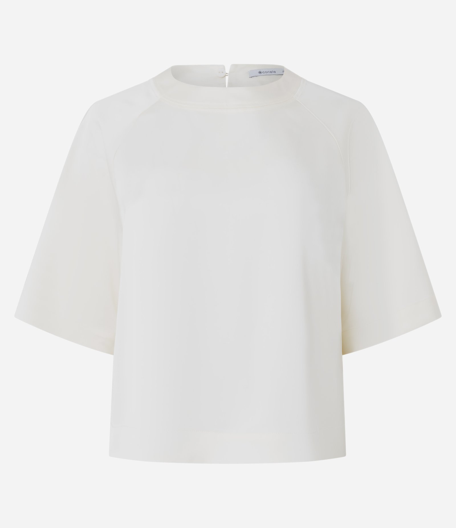 Blusa Acetinada com Mangas Raglan Off White 1
