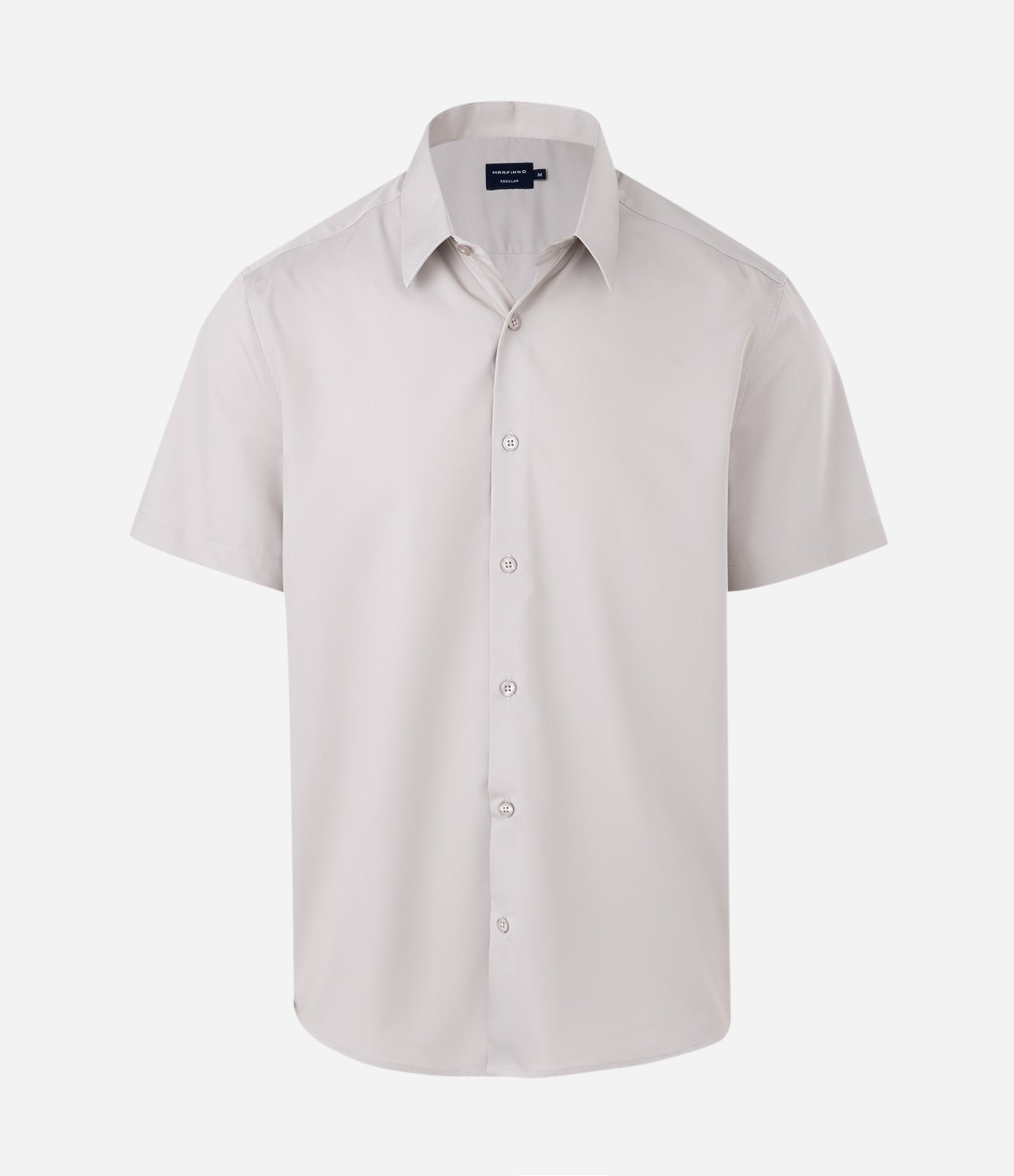 Camisa Slim em Fibra de Bambu Cinza Claro 5