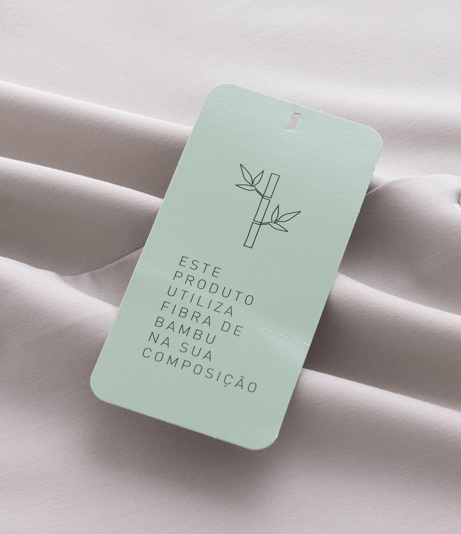 Camisa Slim em Fibra de Bambu Cinza Claro 7