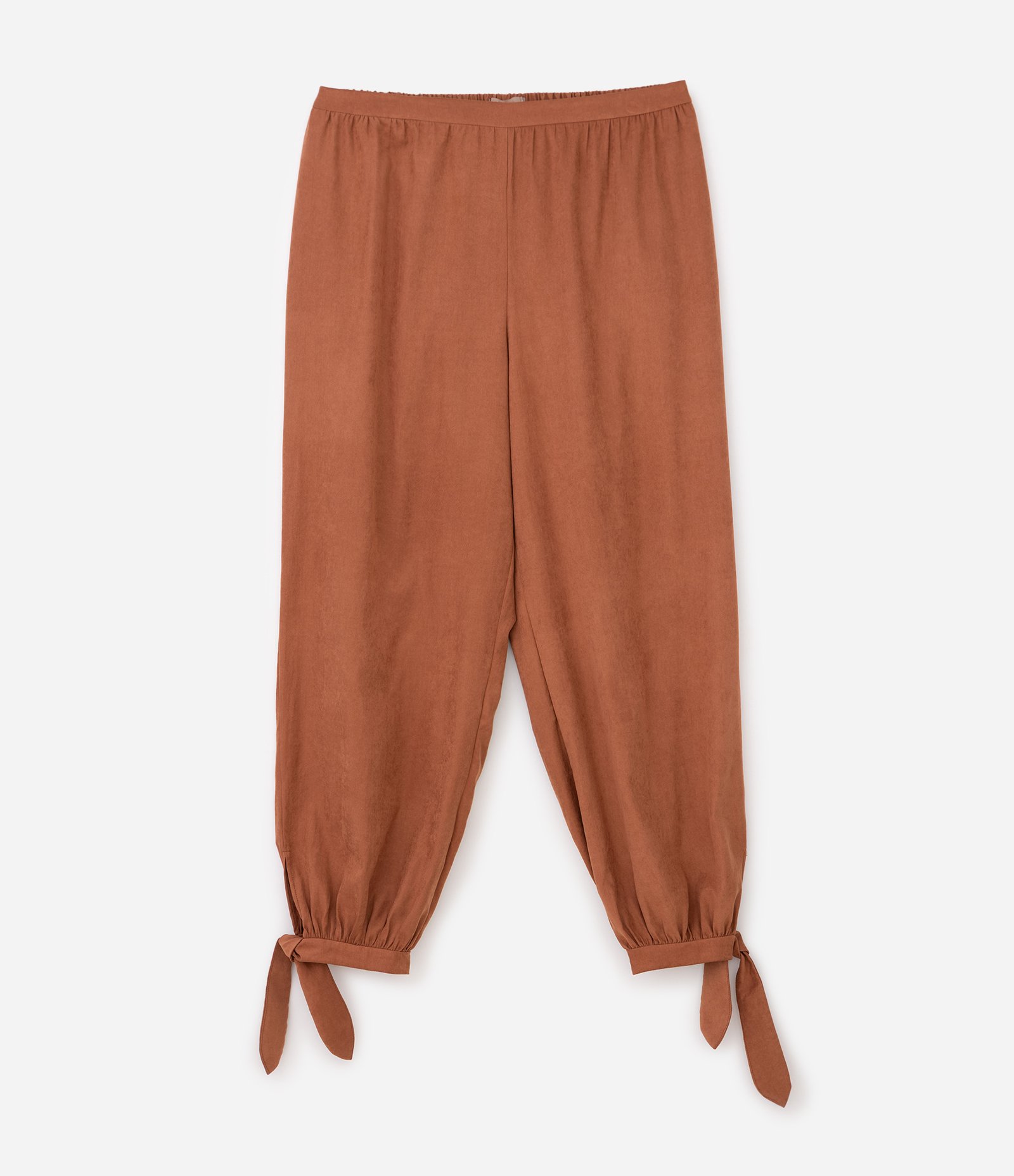 Calça Aladim com Amarração Curve & Plus Size Marrom 1