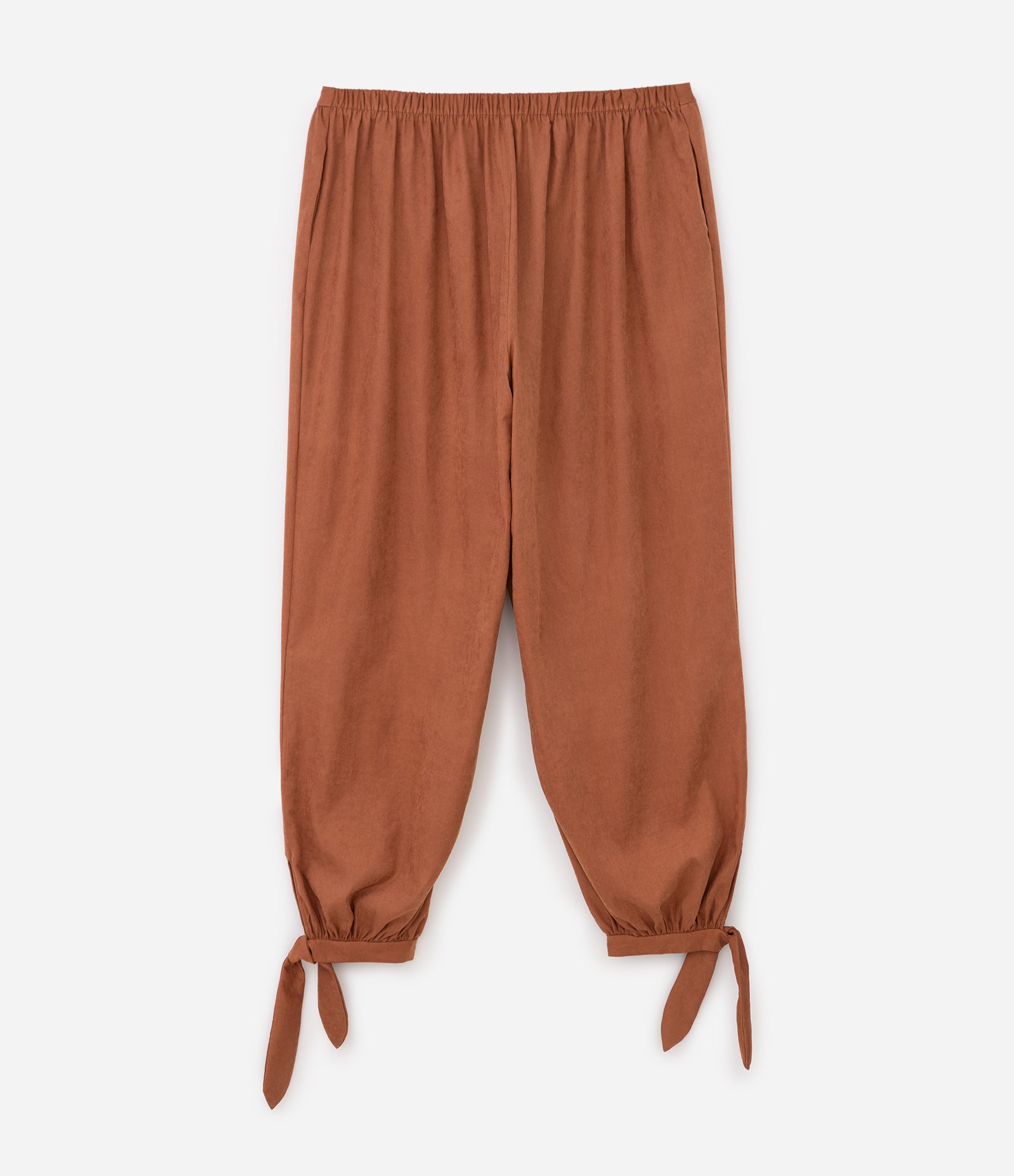 Calça Aladim com Amarração Curve & Plus Size Marrom 2