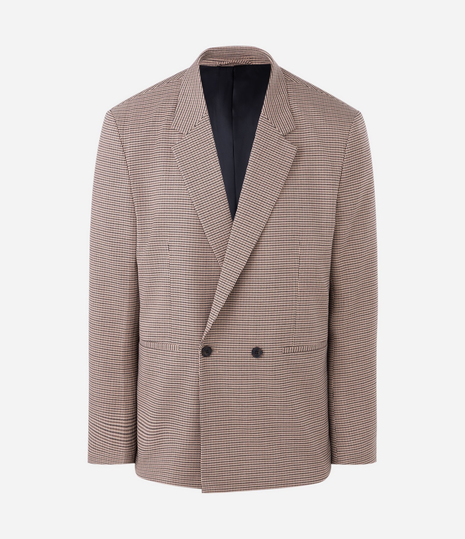 Blazer Oversized Alfaiatado com Estampa Xadrez Marrom/Cinza 5