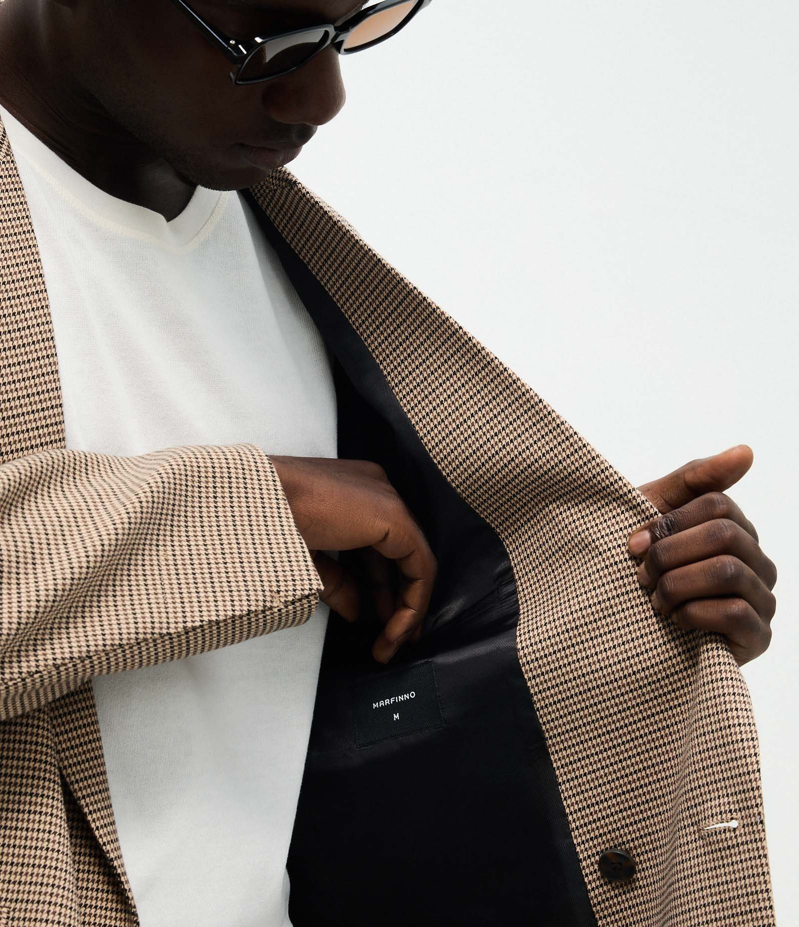 Blazer Oversized Alfaiatado com Estampa Xadrez Marrom/Cinza 3