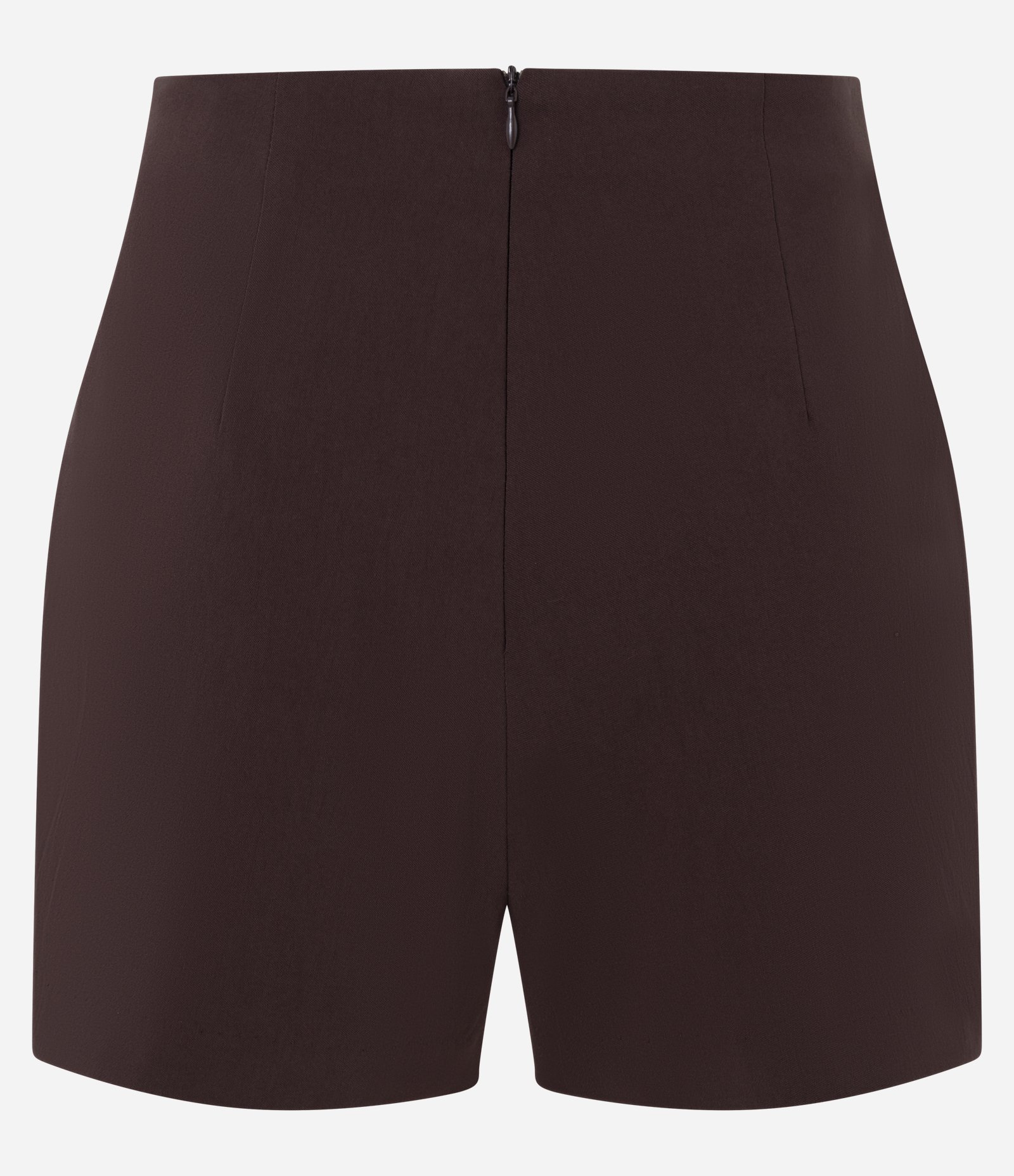 Short Saia em Bengaline com Recorte Frontal Vinho 2