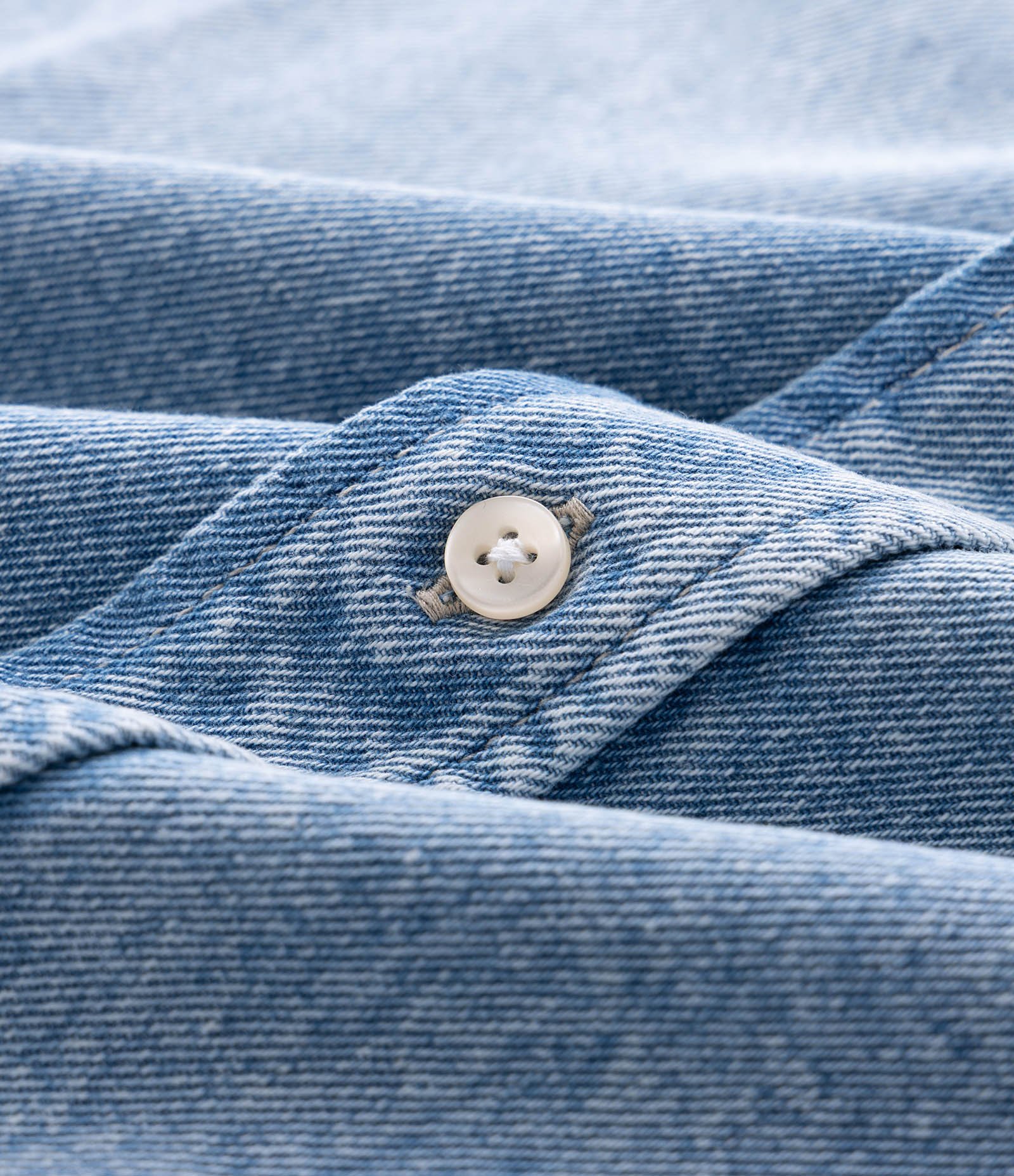 Camisa Jeans Overshirt Manga Longa Azul 4