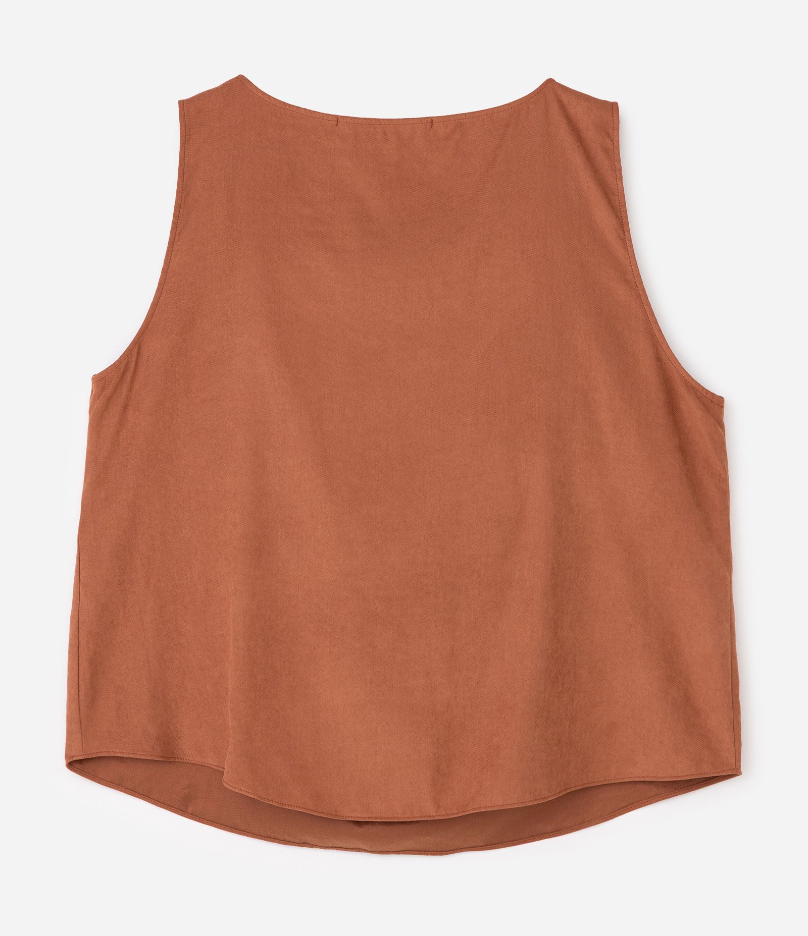 Regata em Cupro com Alça Torcida Curve & Plus Size Marrom 2