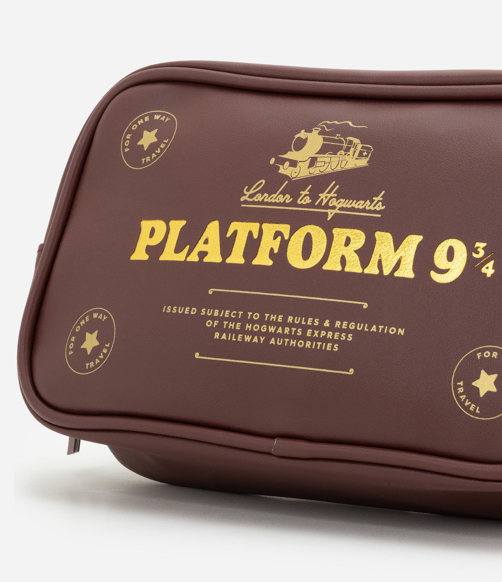 Necessaire em PU com Estampa Temática Harry Potter Marrom 4