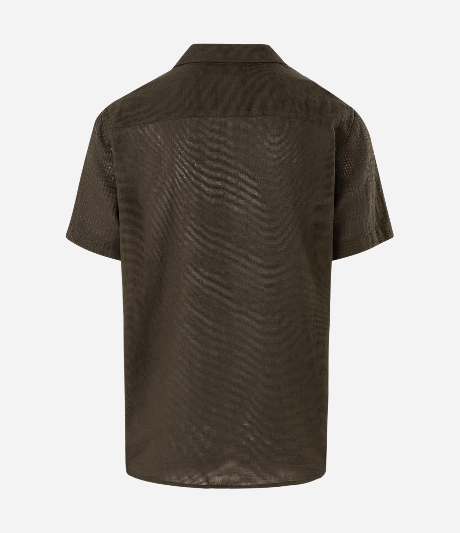 Camisa Comfort em Algodão com Textura Verde Escuro 6