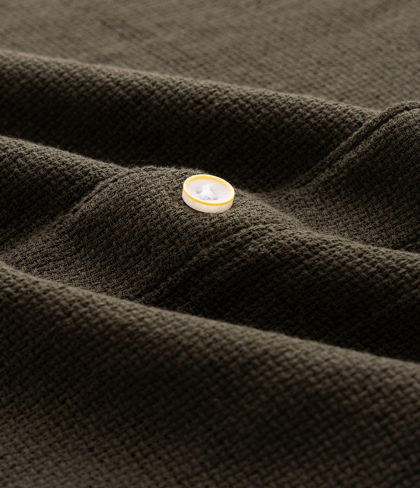Camisa Comfort em Algodão com Textura Verde Escuro 7