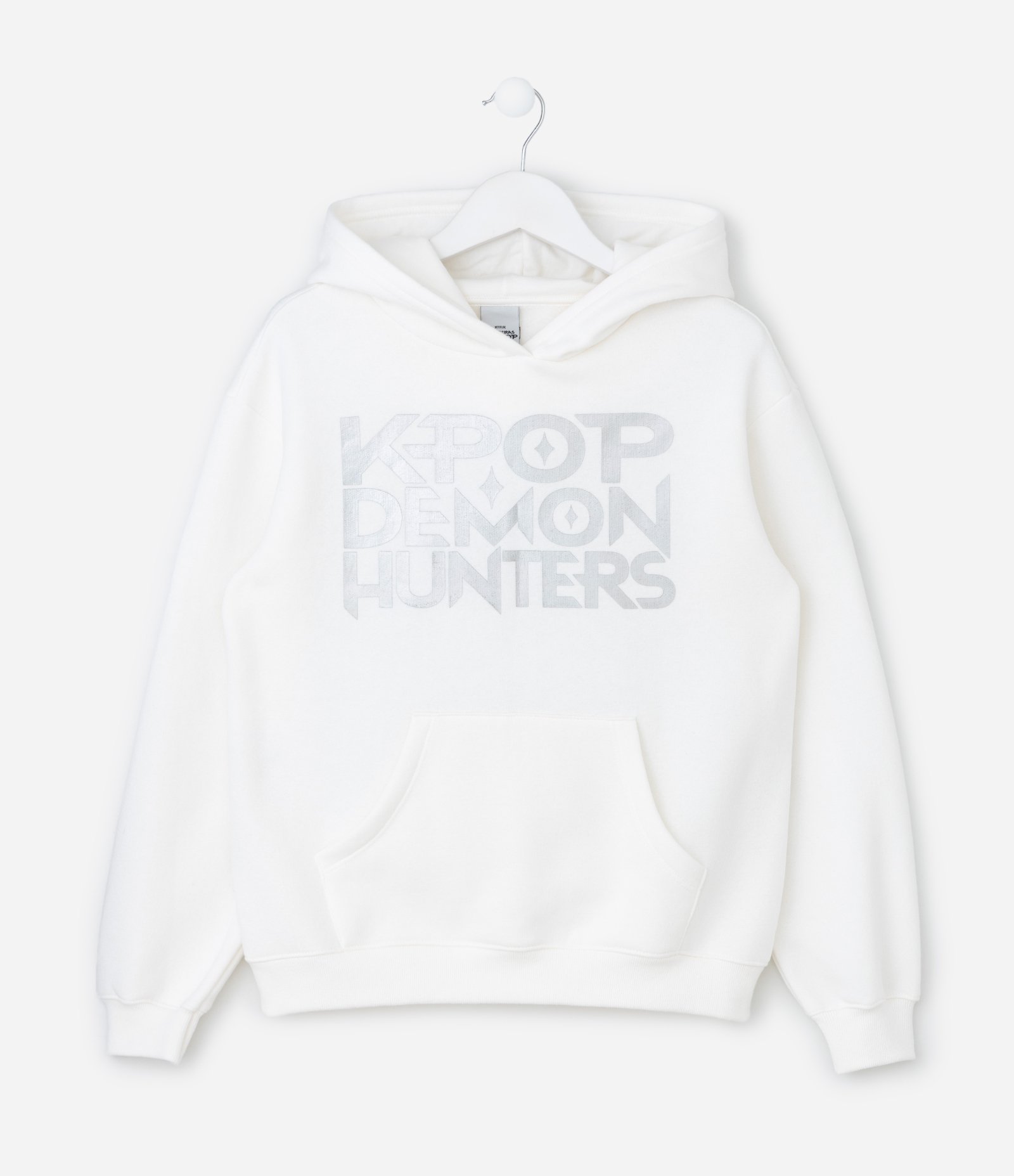 Casaco Infantil Oversized com Estampa Huntrix – Tam 5 a 14 Anos Off White 1