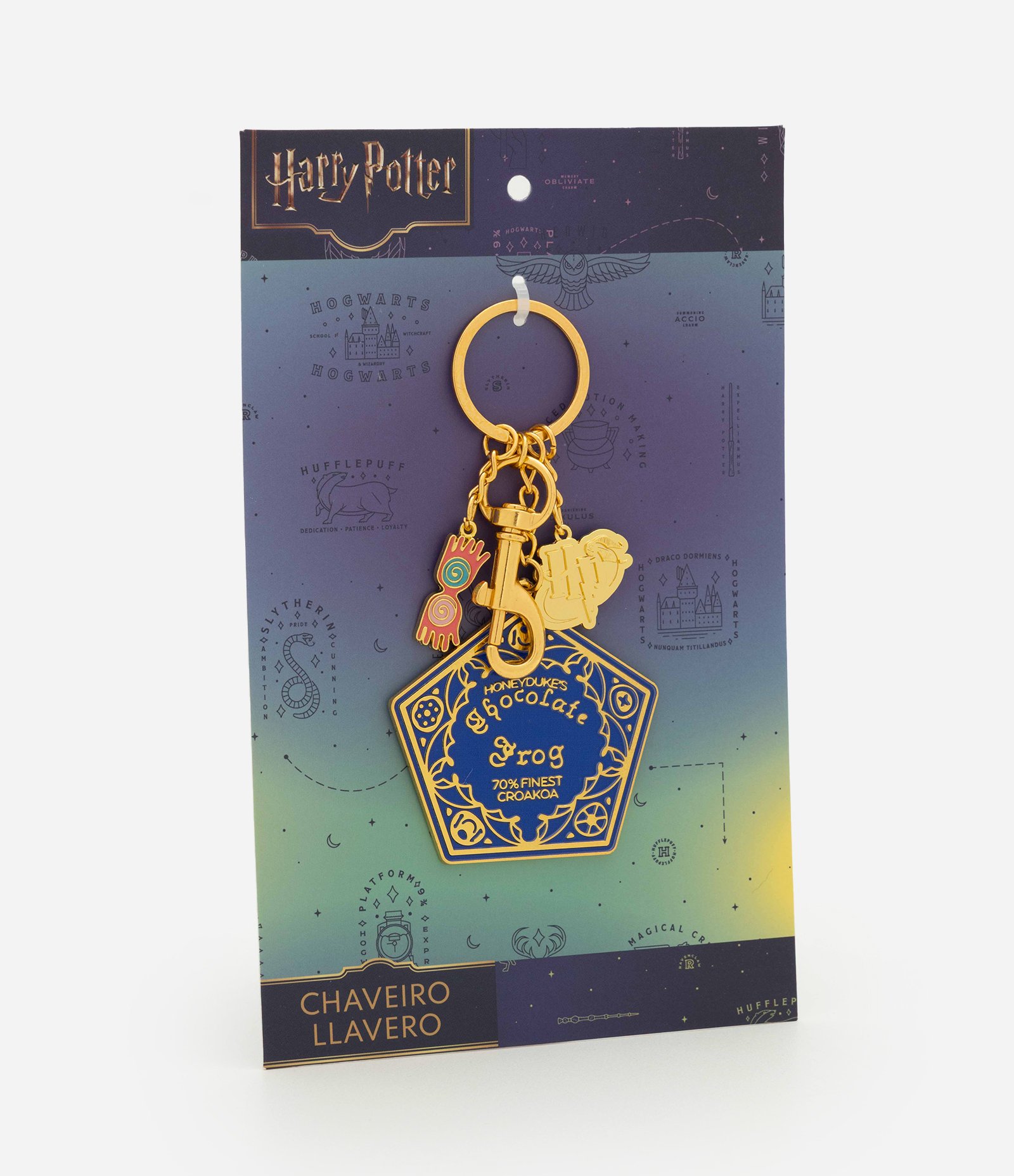 Chaveiro em Metal com Pingentes Harry Potter Azul 4