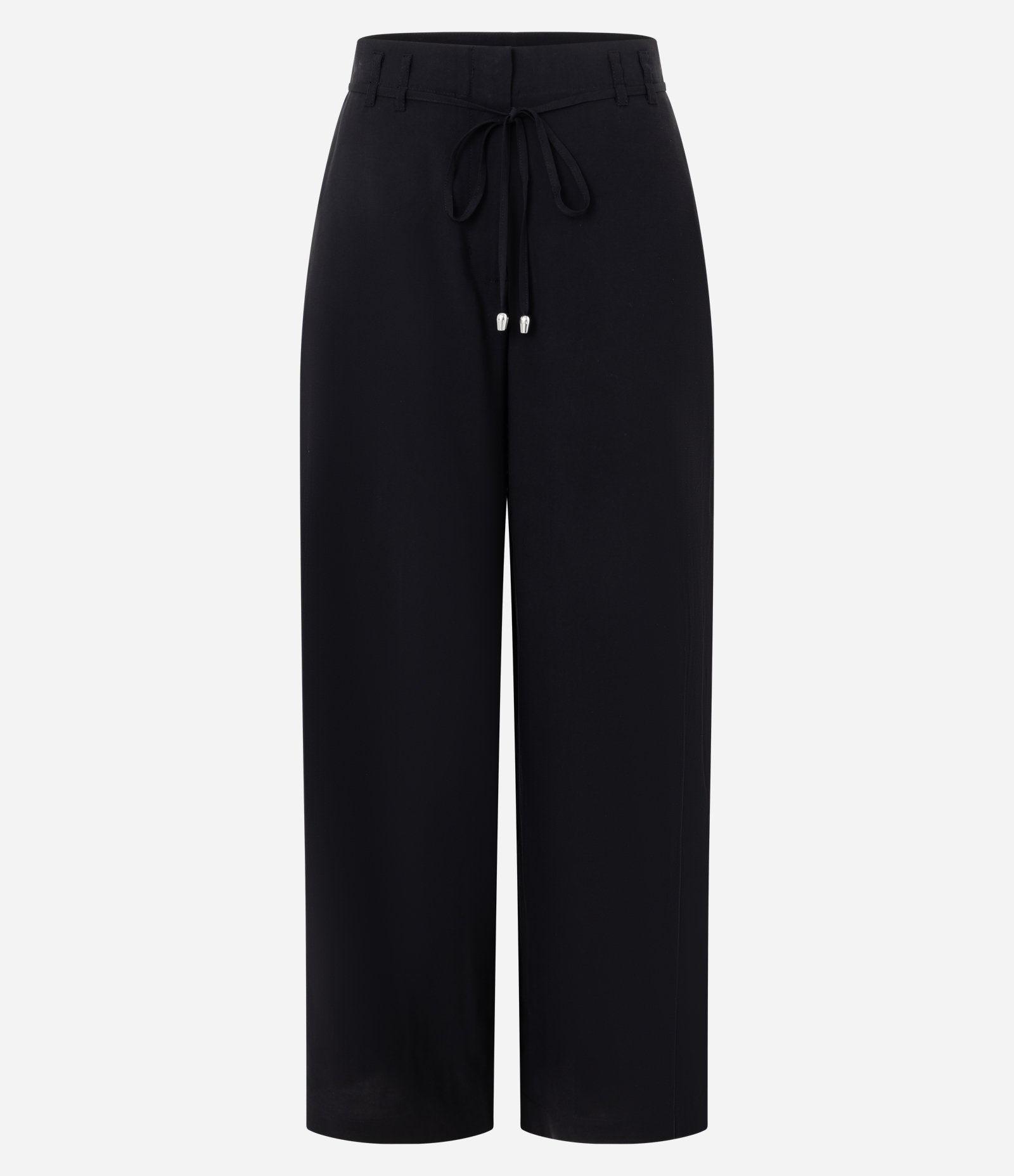 Calça Wide em Viscose com Cós Alfaiatado Preto 6