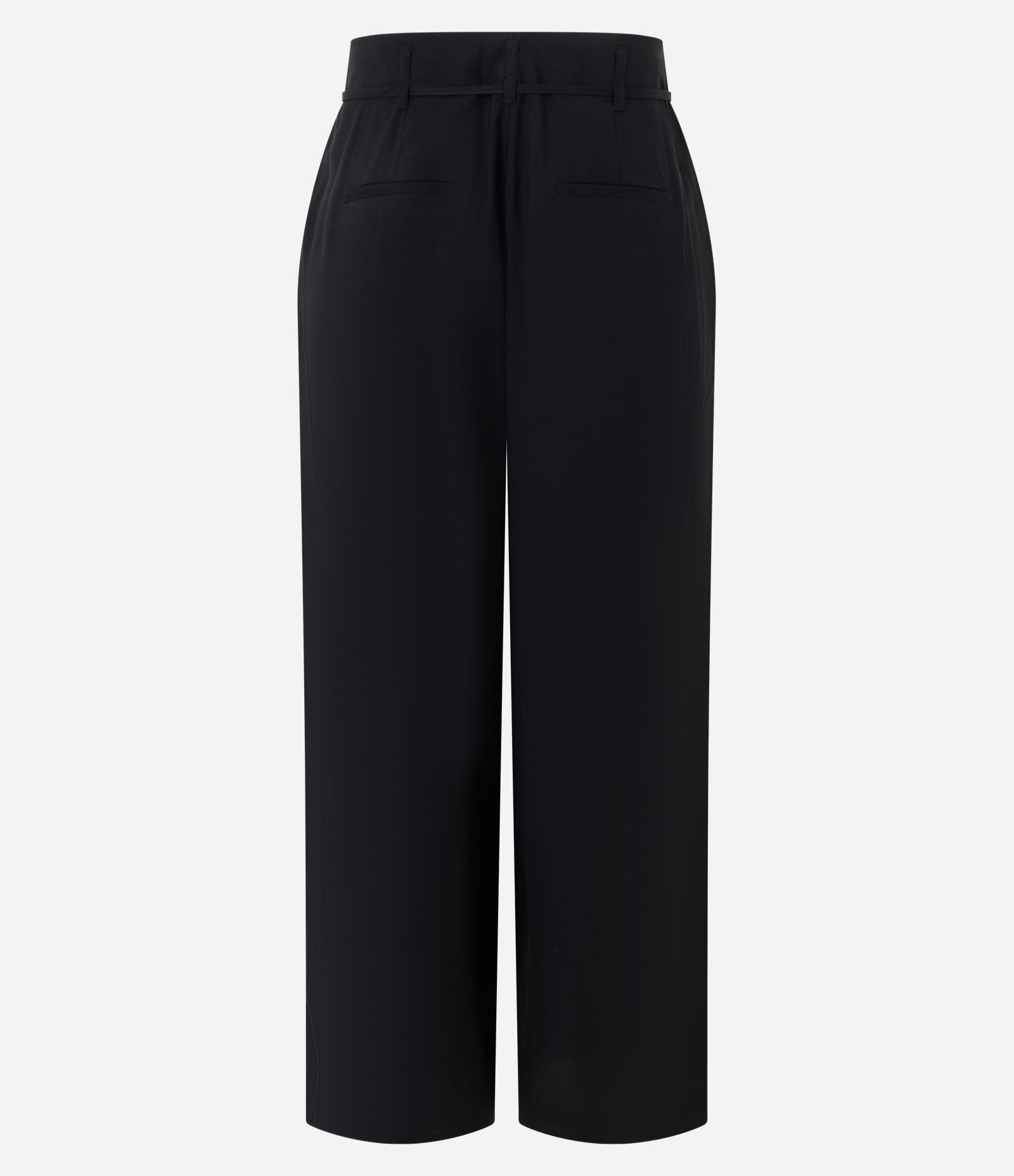 Calça Wide em Viscose com Cós Alfaiatado Preto 7
