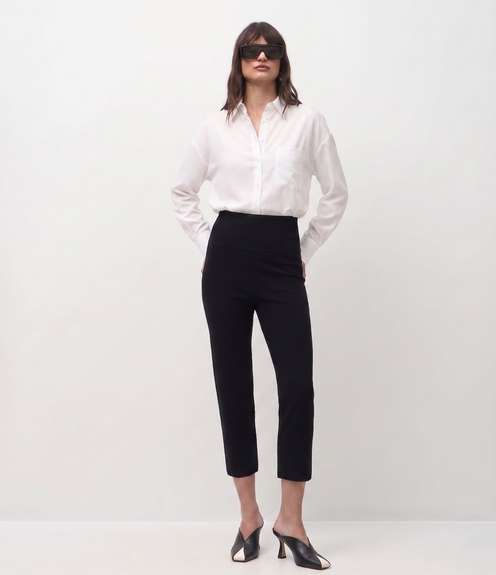Camisa Oversized em Tricoline Toque Empapelado Branco 2