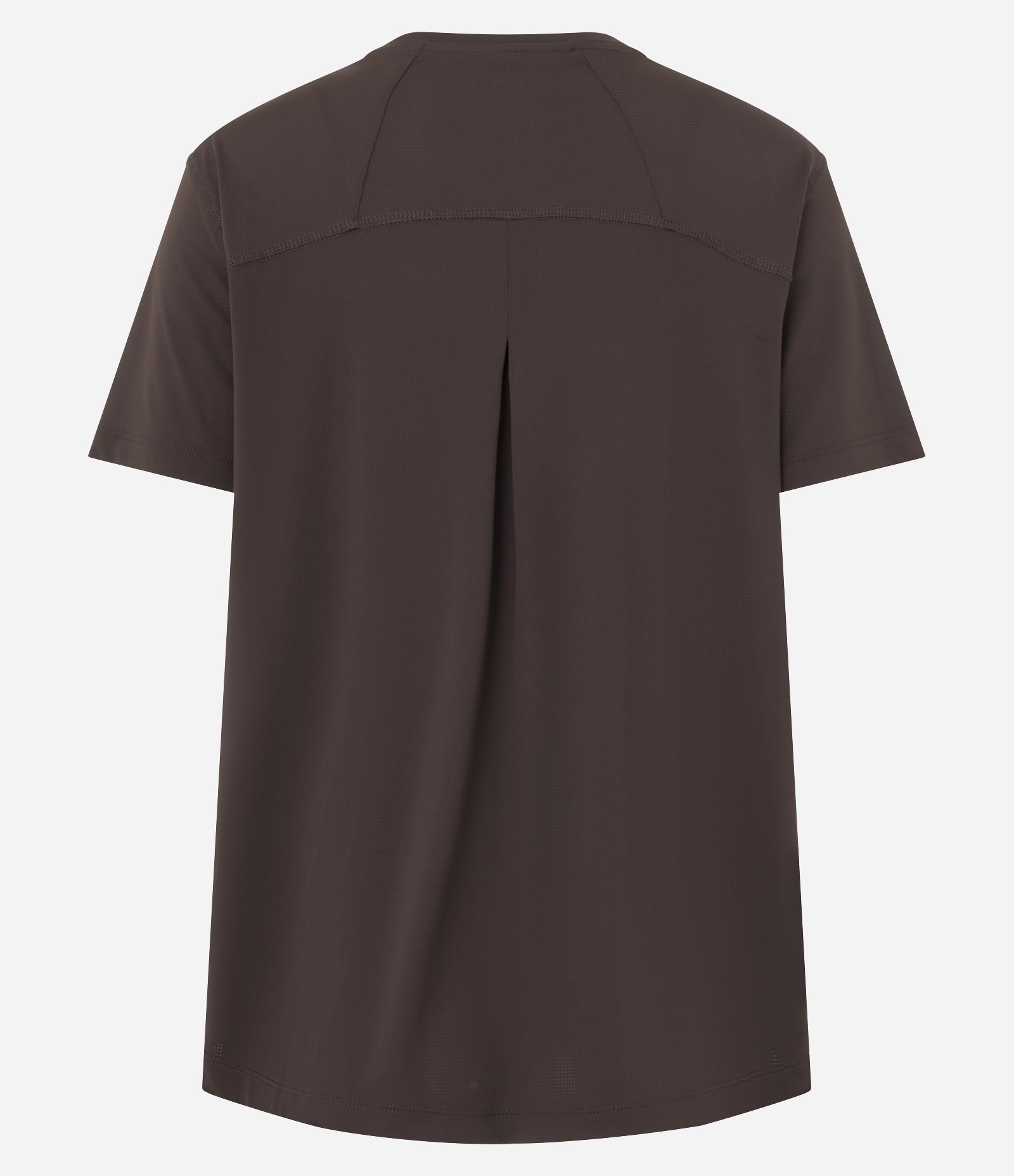 Camiseta Esportiva Manga Curta em Poliamida Marrom 7