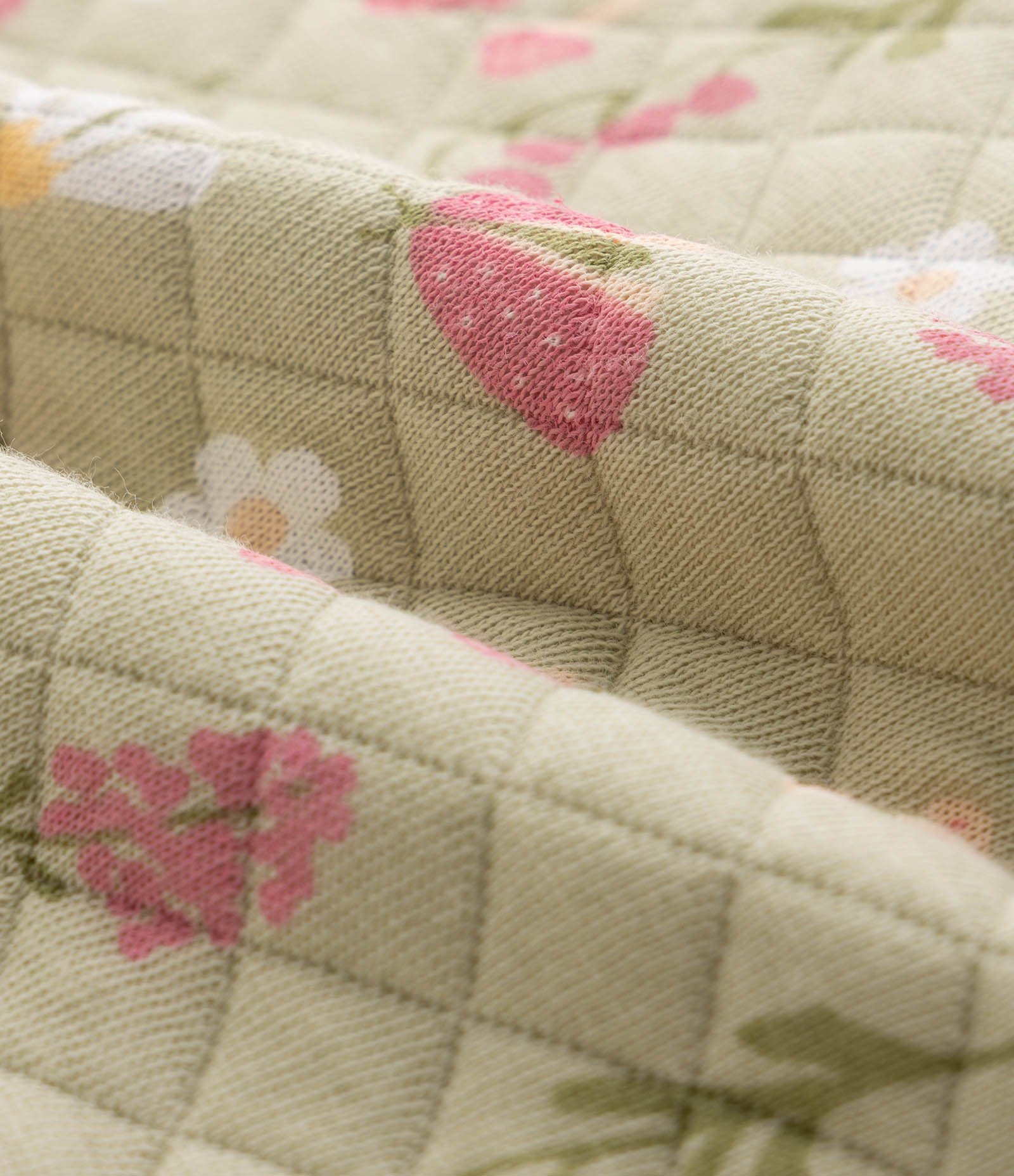 Vestido Bebê em Fleece com Colete Matelassê Floral – Tam 0 a 18 Meses Rosa/Verde 9