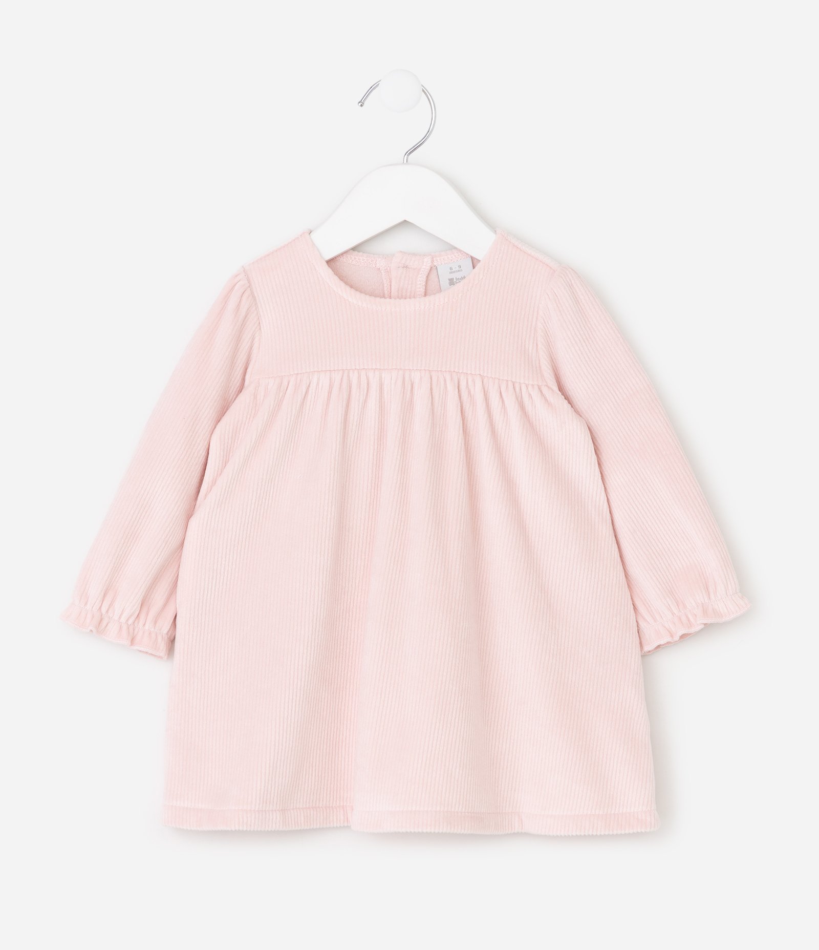 Vestido Bebê em Fleece com Colete Matelassê Floral – Tam 0 a 18 Meses Rosa/Verde 4