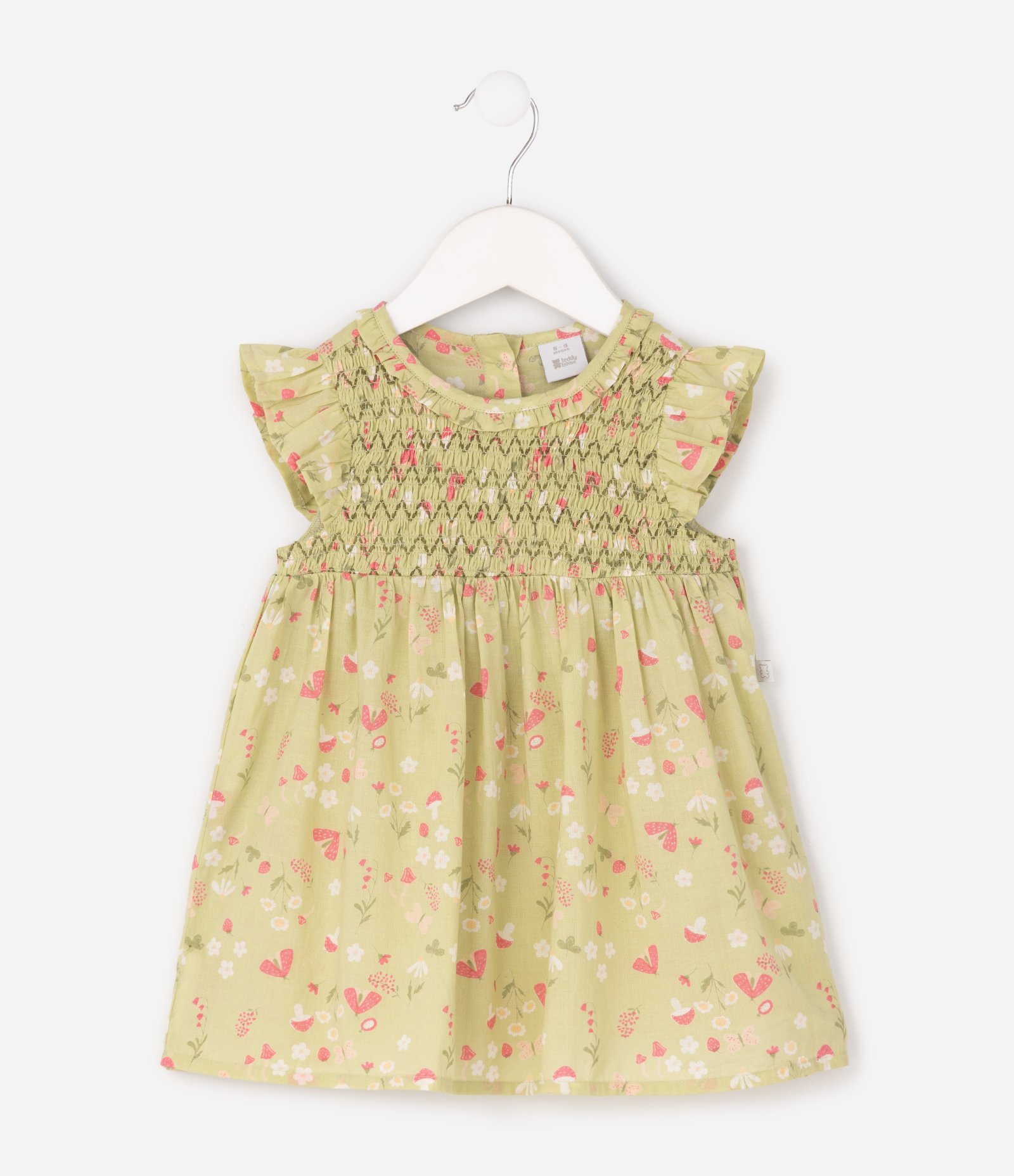 Vestido Infantil com Calcinha Estampa Jardim Fantástico – Tam 3 a 18 Meses Verde 3