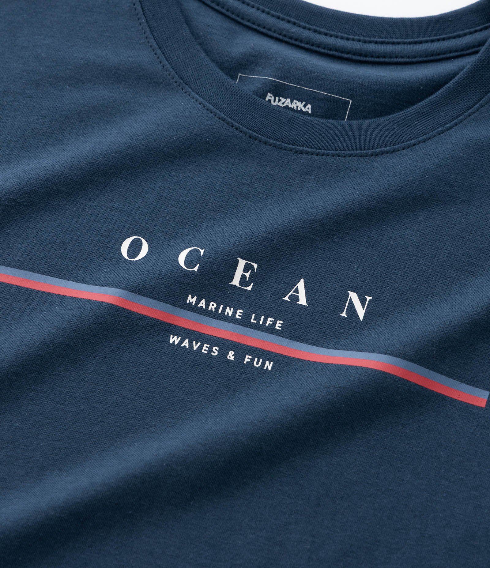 Camiseta Infantil Regular com Estampa Ocean – Tam 5 a 14 Anos Azul Marinho 4