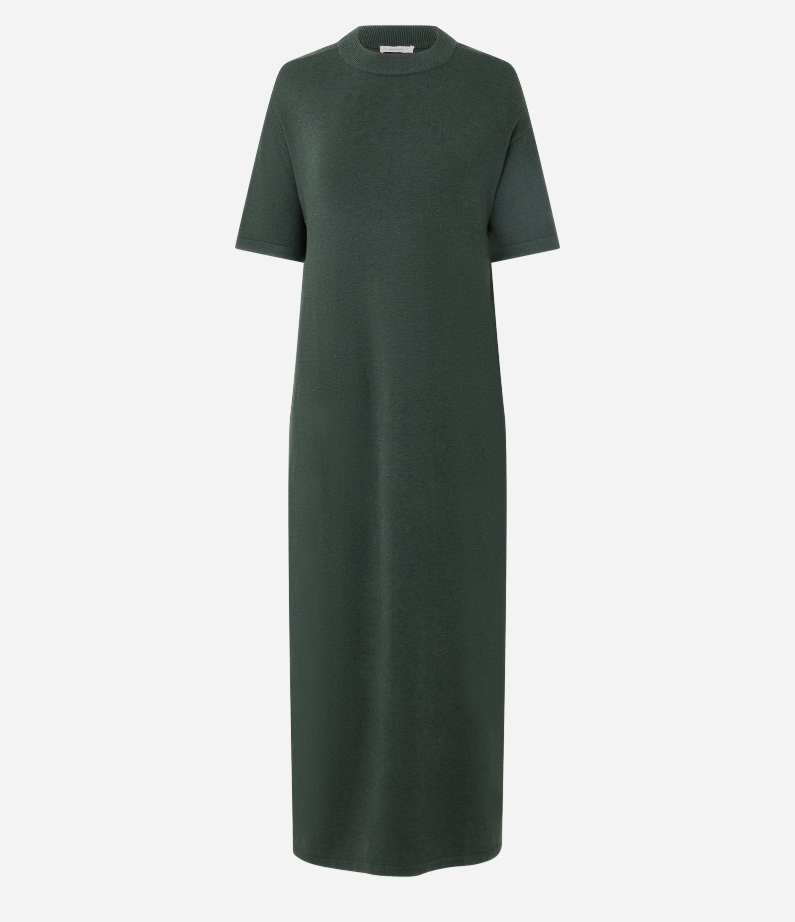 Vestido Midi Amplo em Tricô com Manga Curta Verde 5